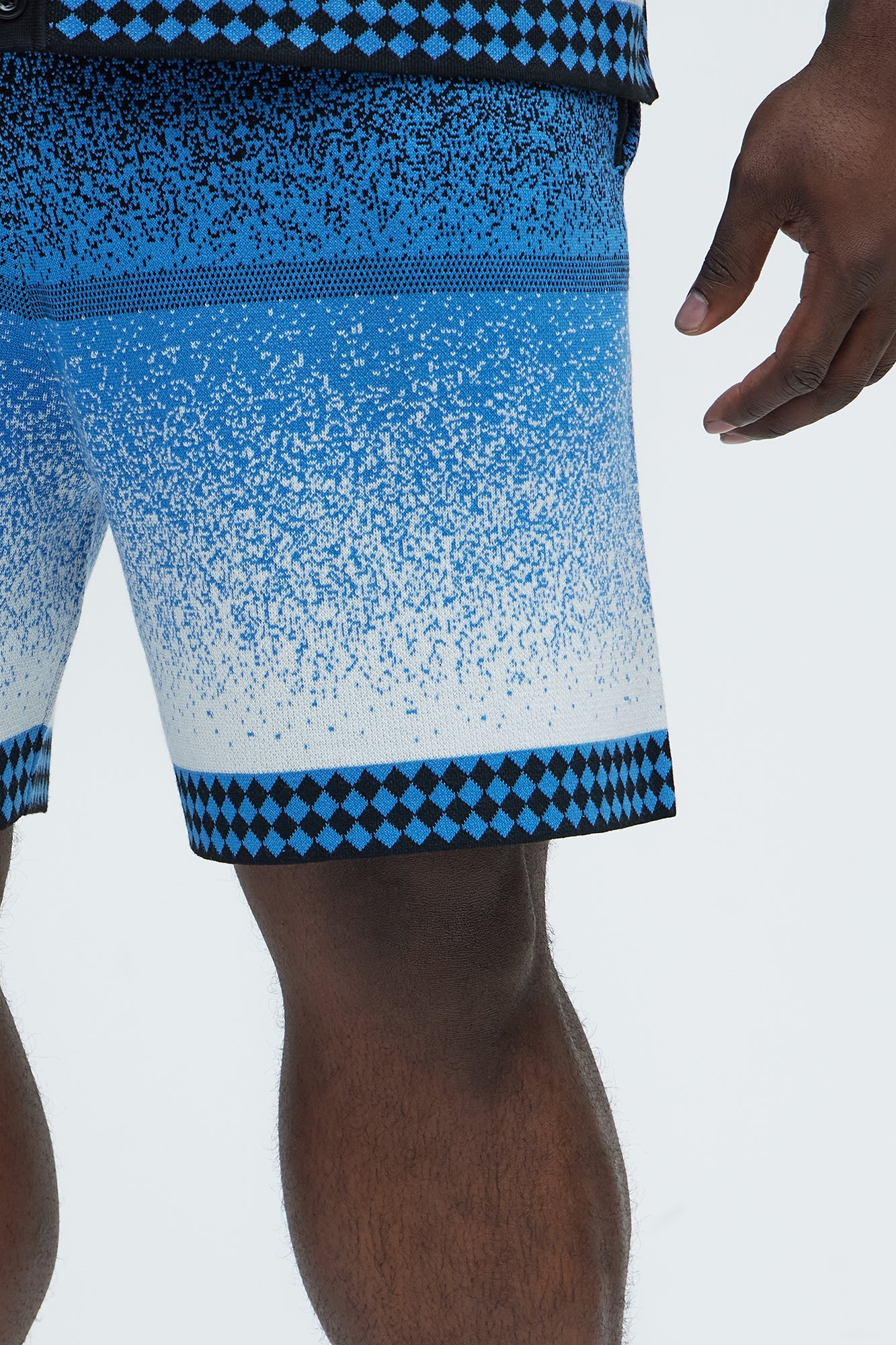 Day To Night Gradient Relaxed Knitted Shorts - Multi Color