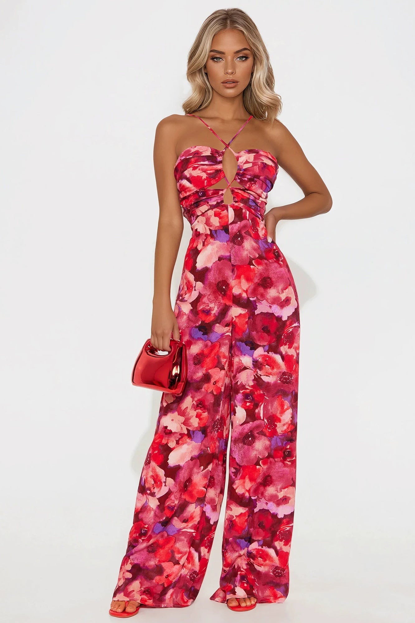 Blanca Floral Jumpsuit - Magenta/combo