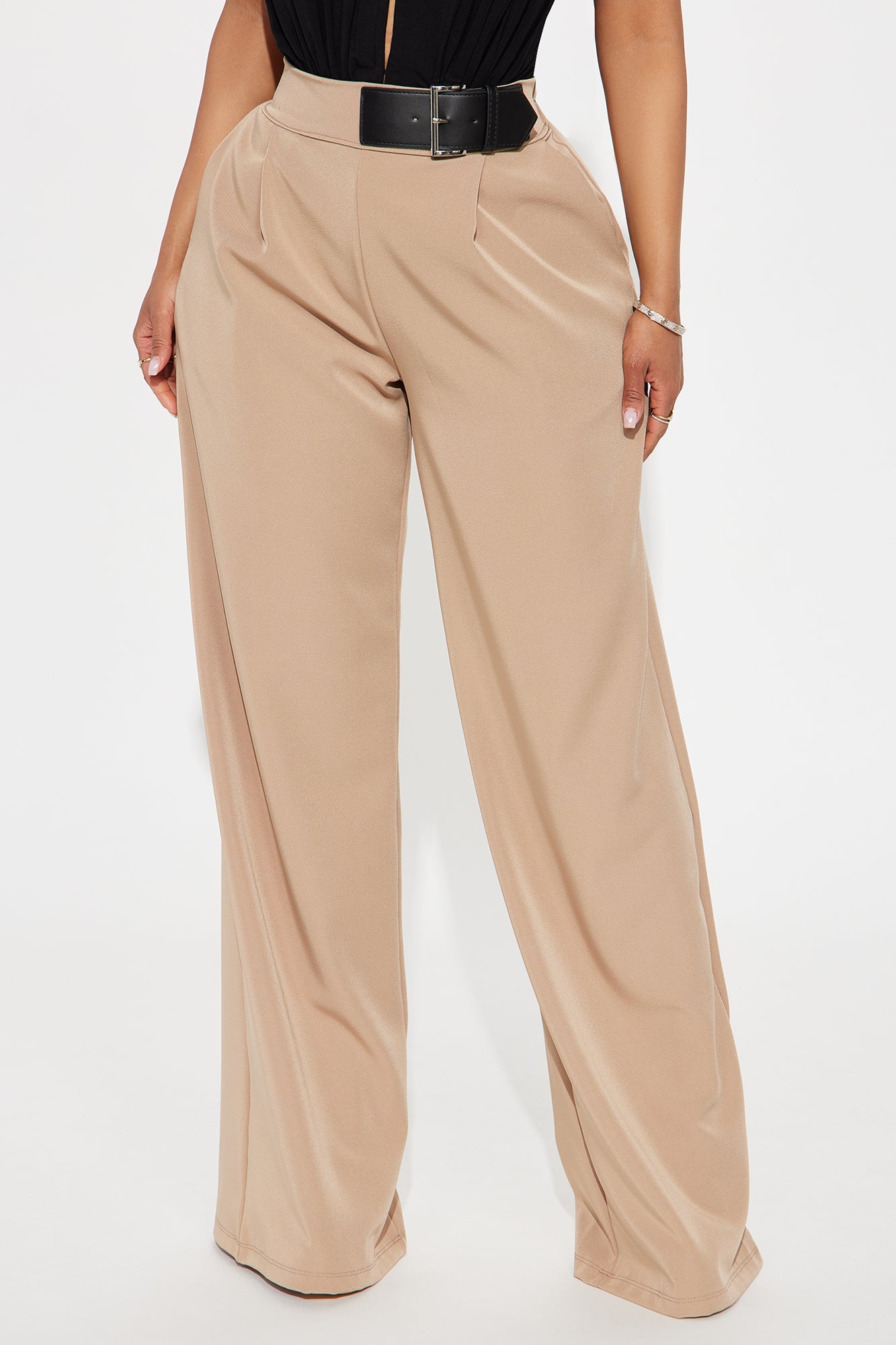Headed To The Office Belted Trouser Pant - Tan