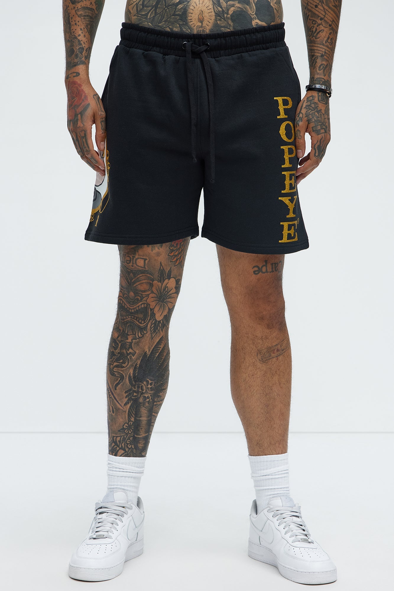 Popeye The Sailorman Sweatshorts - Black