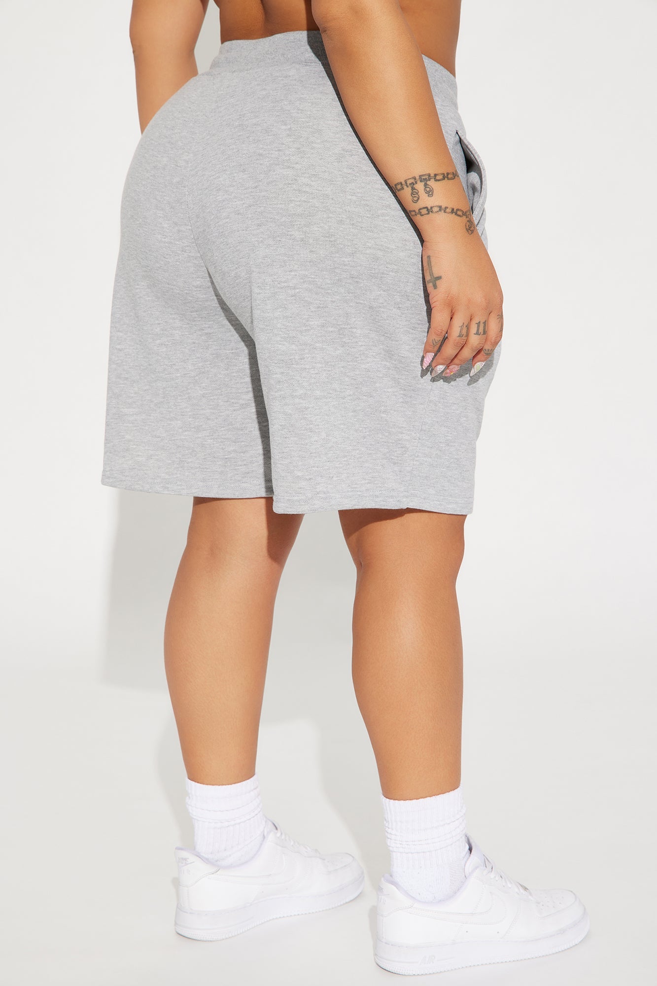 Here To Lounge Sweatshorts - Heather Grey