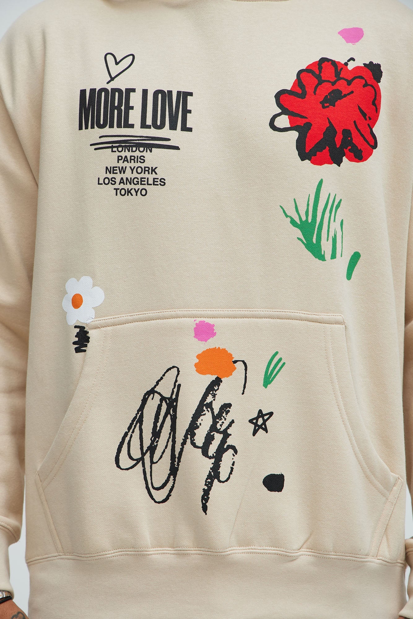 More Love Worldwide Hoodie - Sand