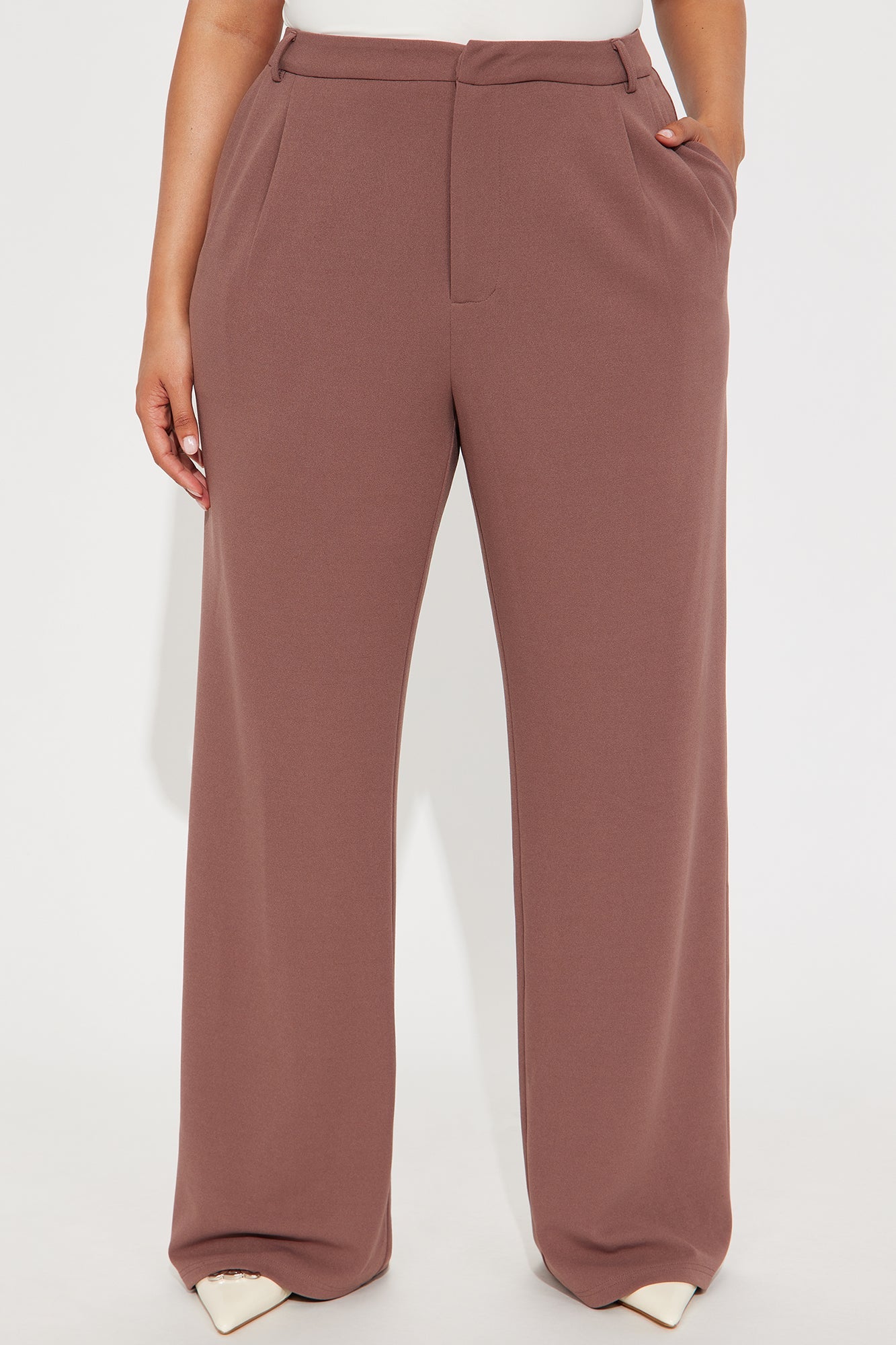 Elma Wide Leg Trouser - Mauve