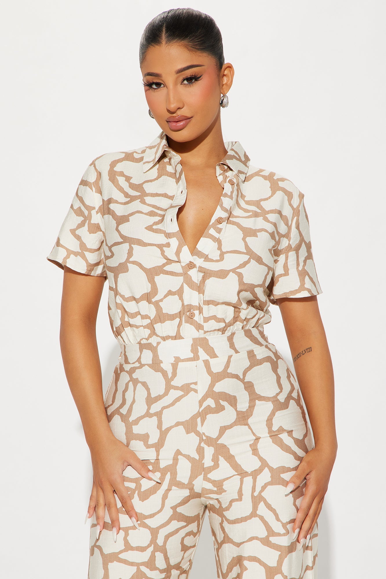 Leila Jumpsuit - Taupe