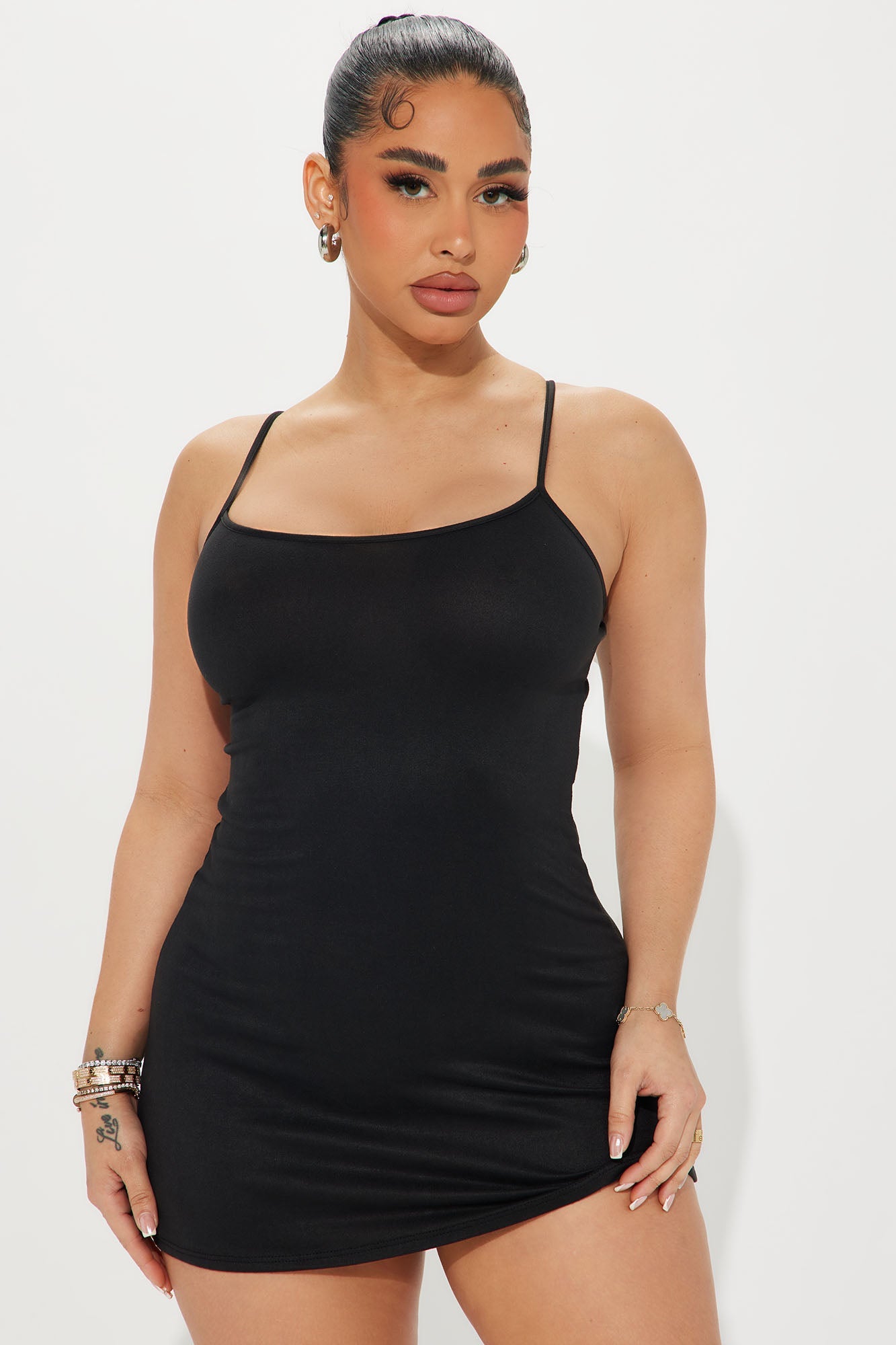 Very Sleepy Cami PJ Sleep Dress - Black