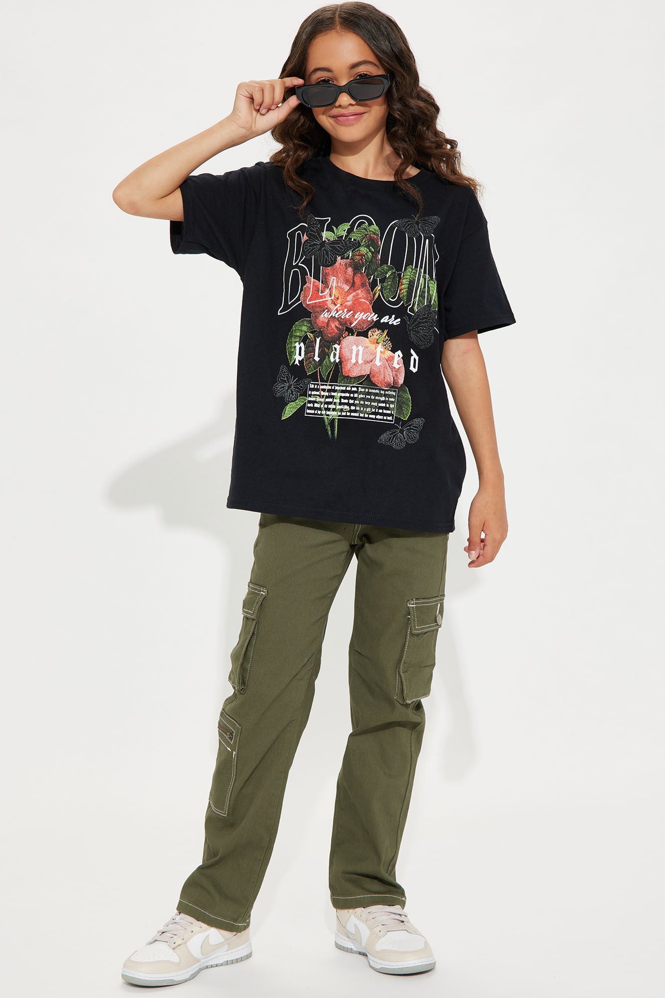 Mini Watch Me Bloom Graphic T- Shirt - Black
