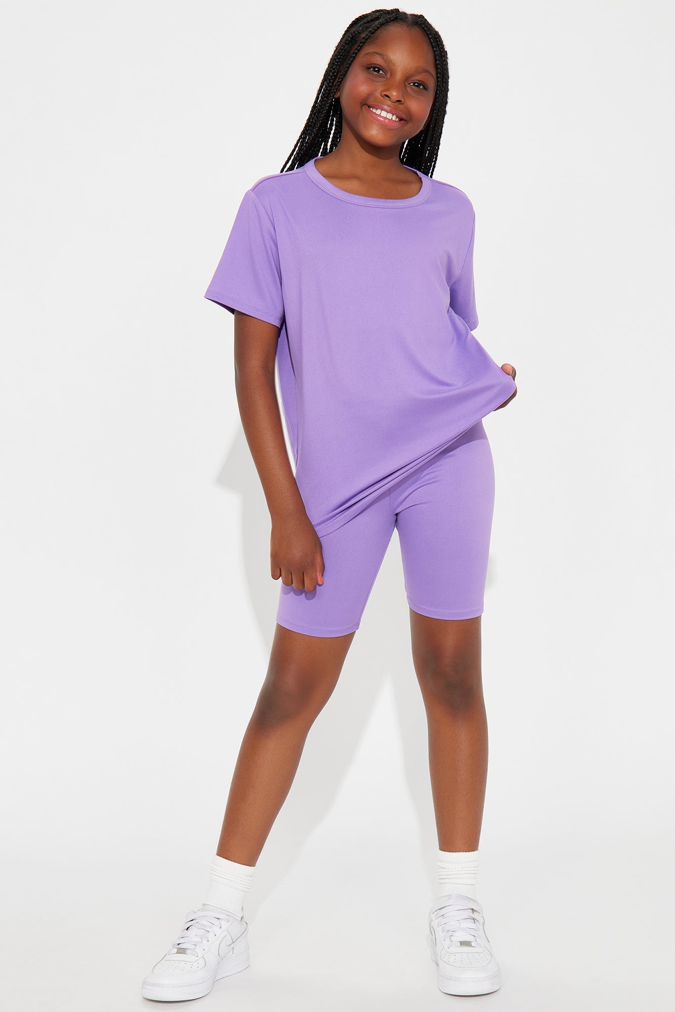Mini Weekend Vibes Short Set - Purple