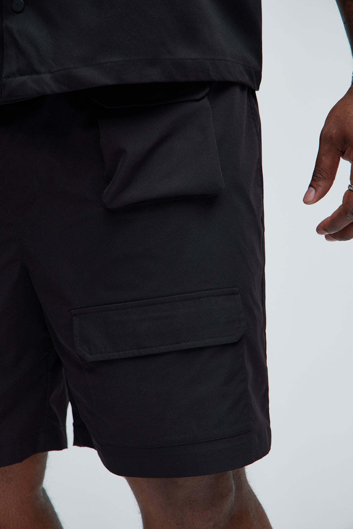 Get Right Utility Nylon Shorts - Black