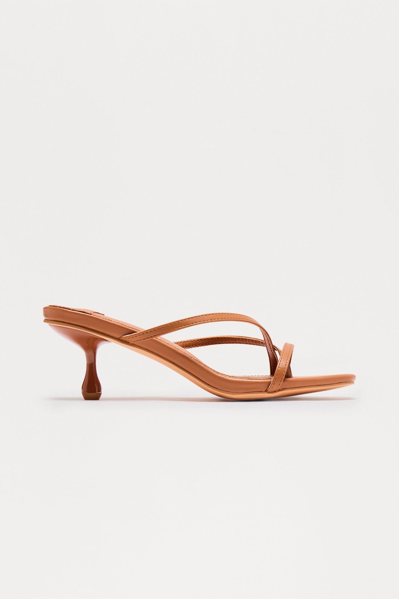 Bambi Sqaure Toe Mules - Tan