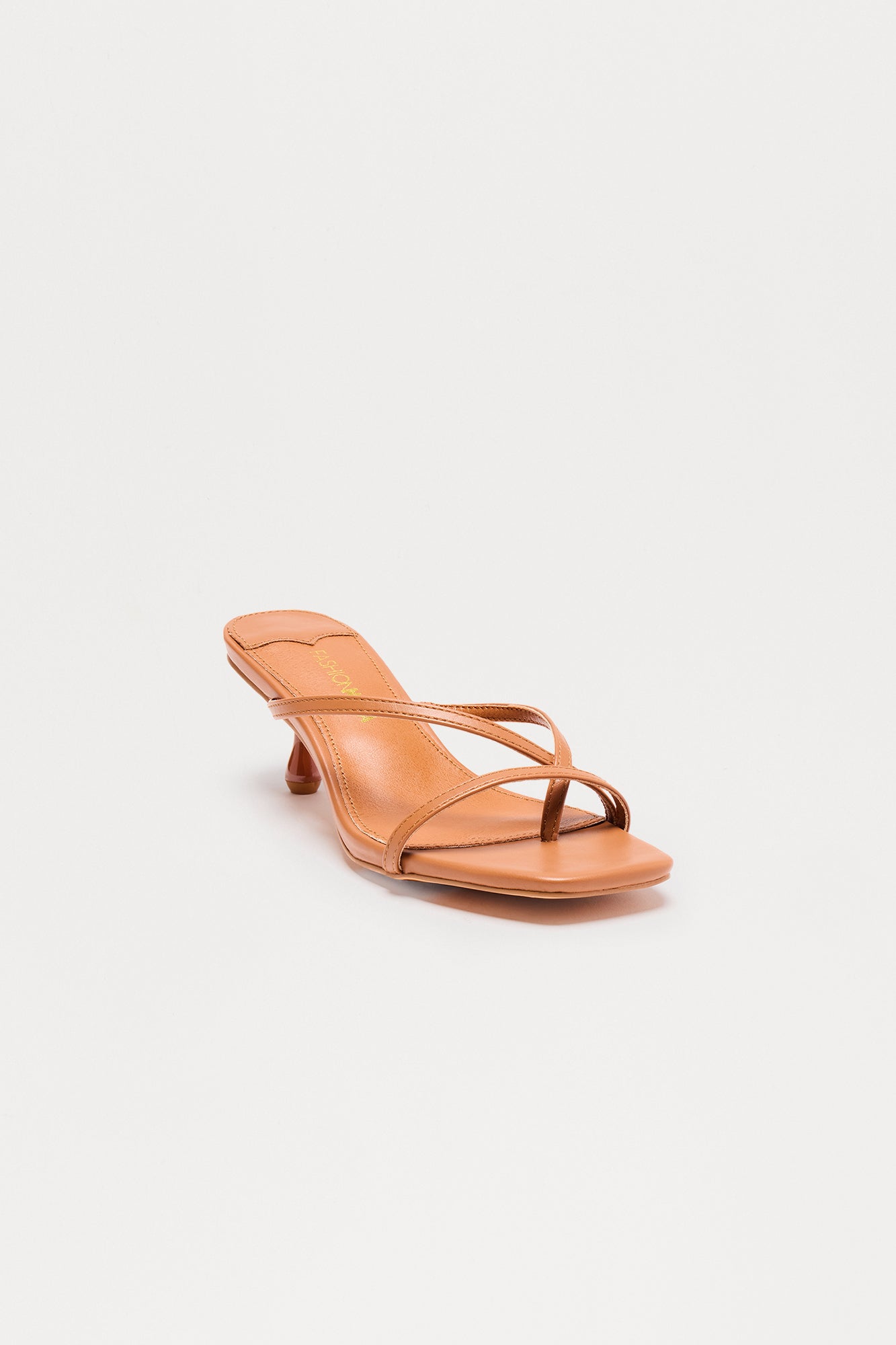 Bambi Sqaure Toe Mules - Tan