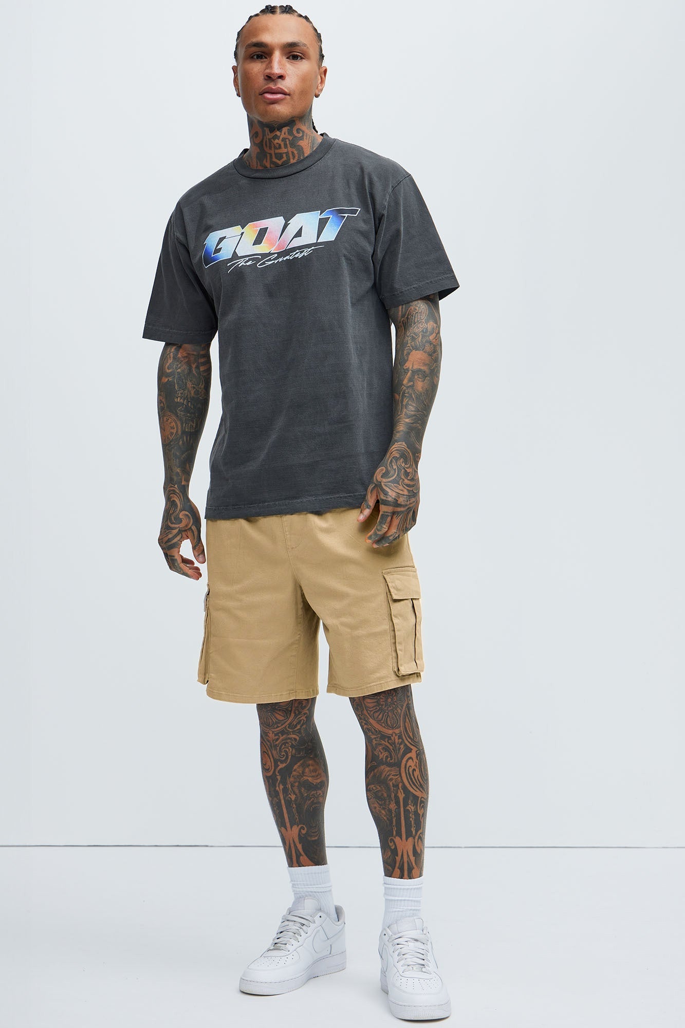 Twill Volley Cargo Shorts - Khaki