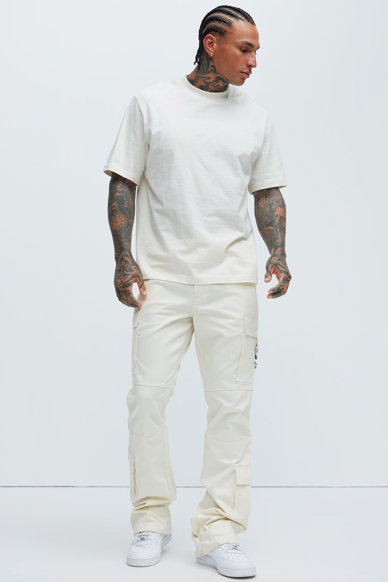 Nikko Slim Flare Pants - Cream