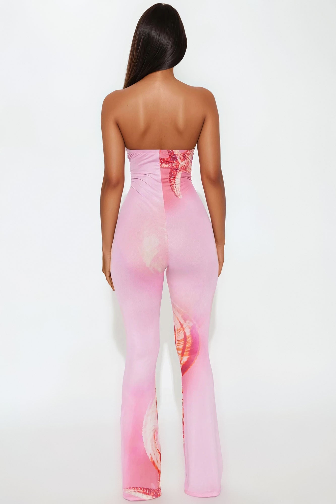 On The Seashore Mesh Jumpsuit - Pink/combo