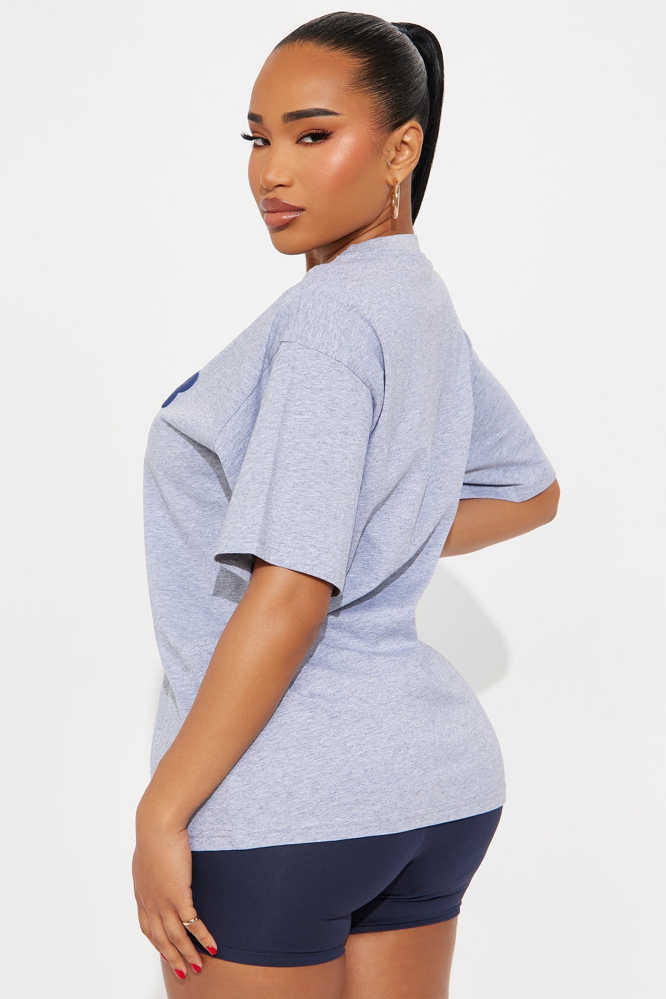 Off Duty Biker Short Set - Grey