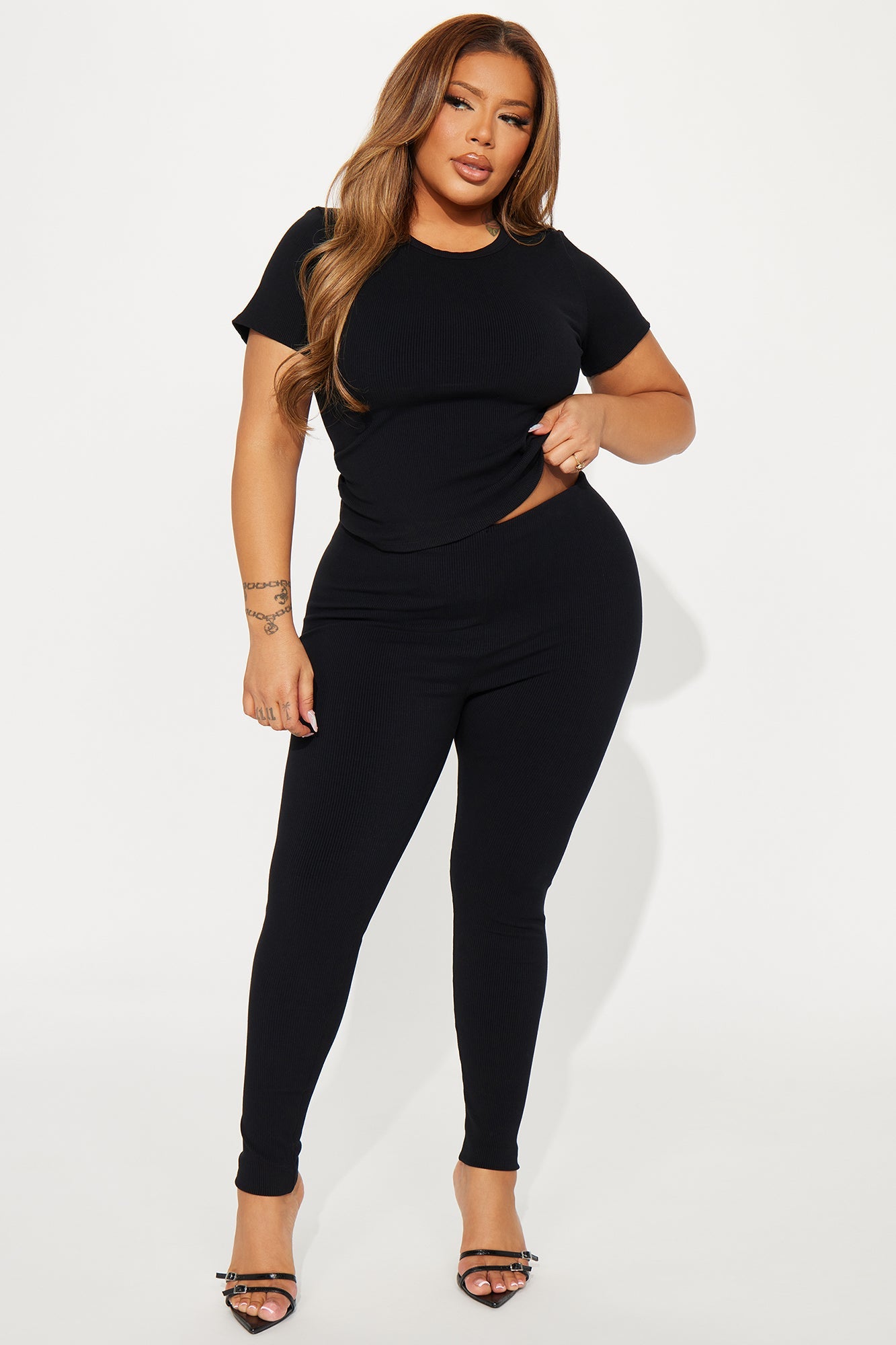 Ellie Snatched Pant Set - Black