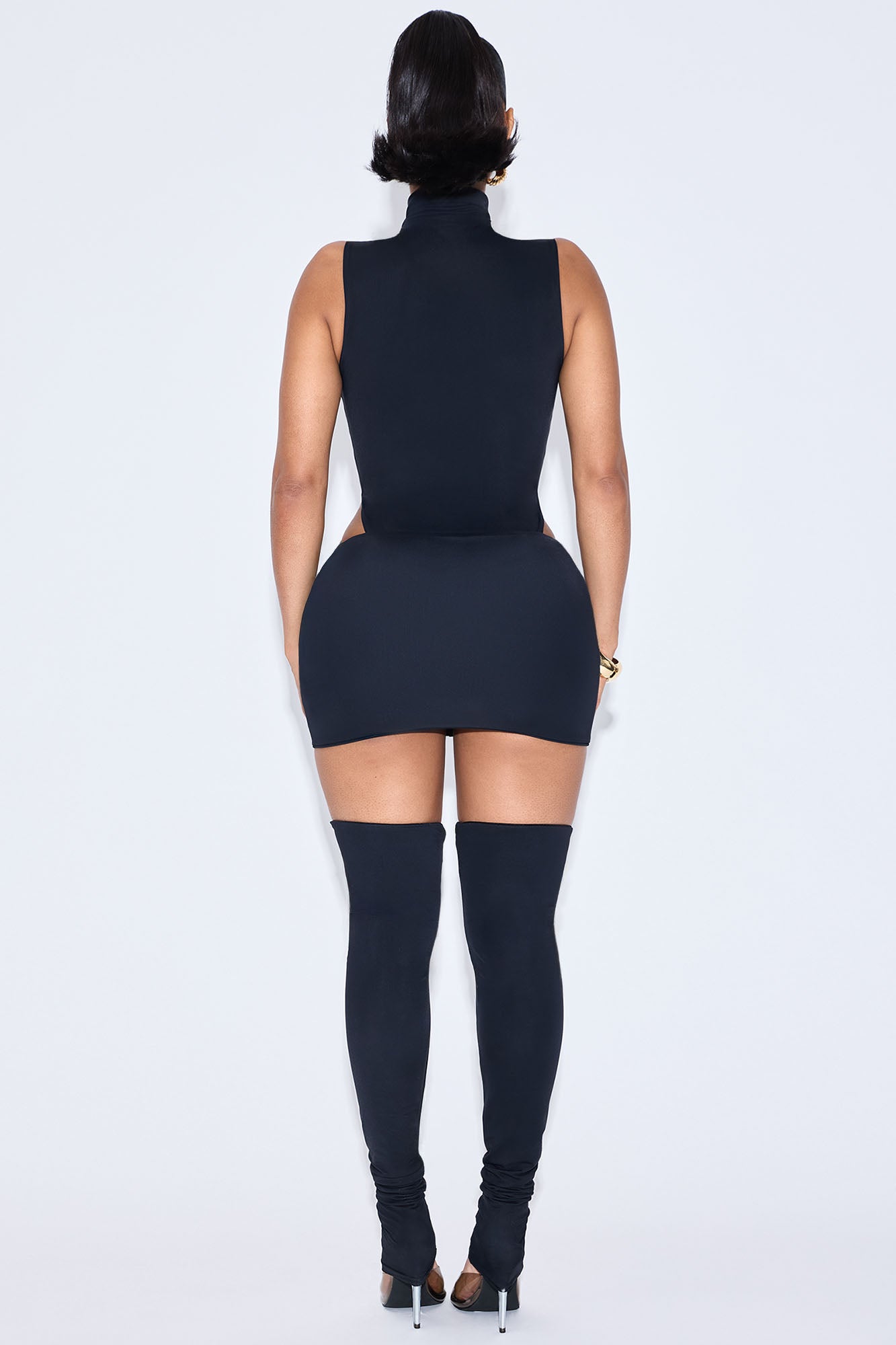 Alayna 3 Piece Double Lined Skirt Set - Black