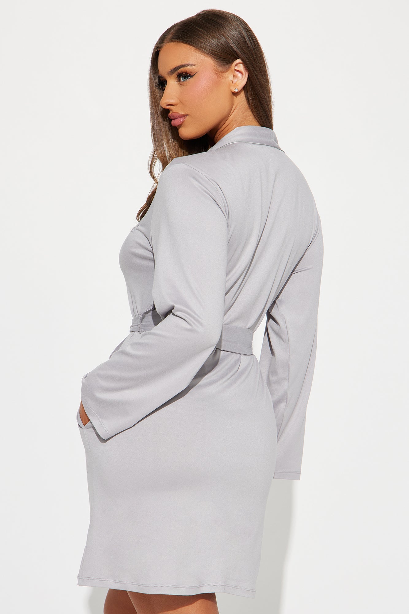 Too Busy Relaxing PJ Robe - Grey