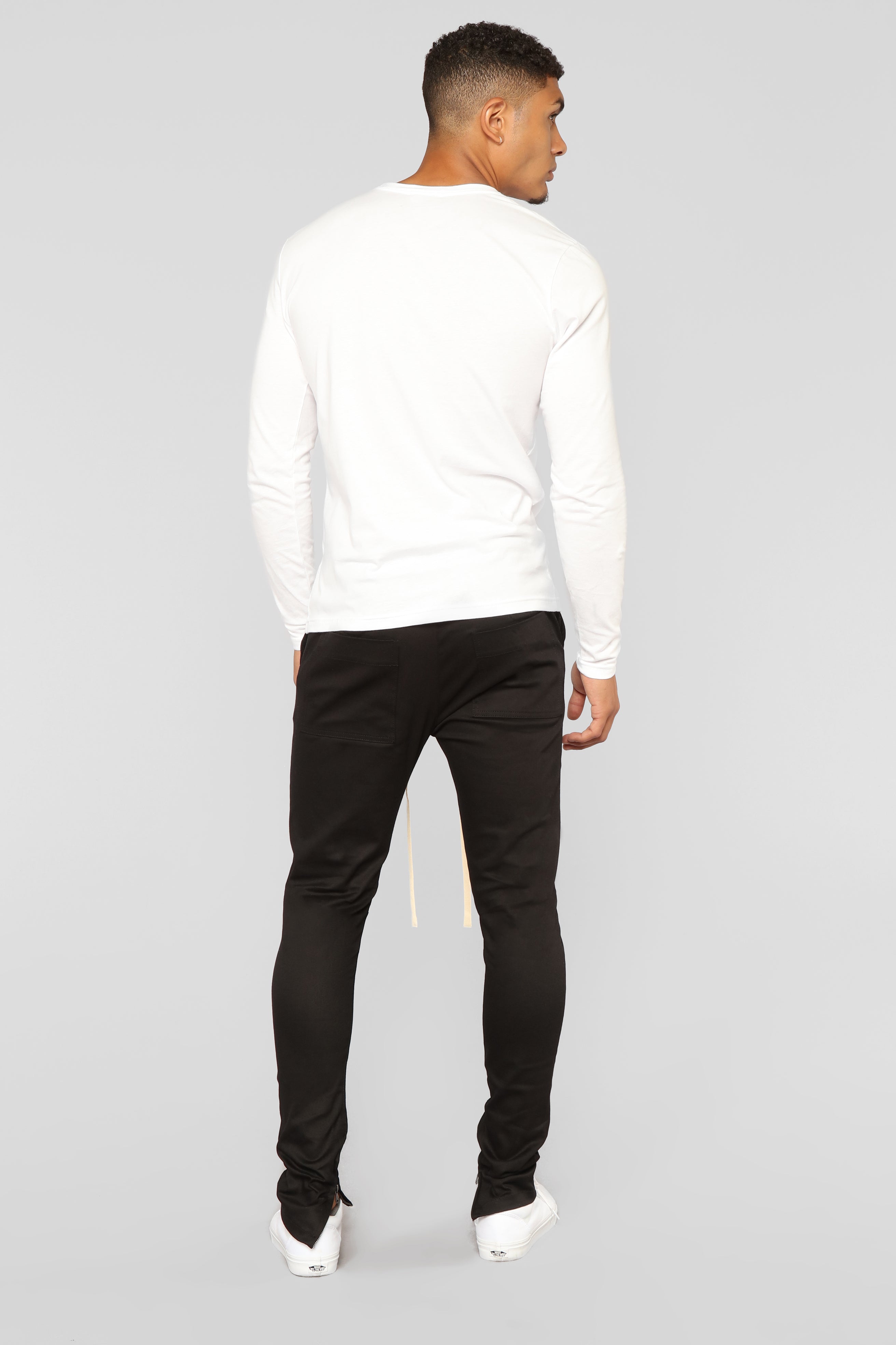 Essential Long Sleeve Crew Tee - White