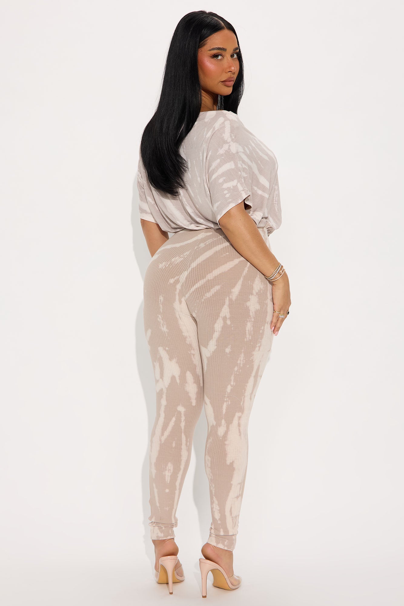 Stephanie Tie Dye Jumpsuit - Taupe