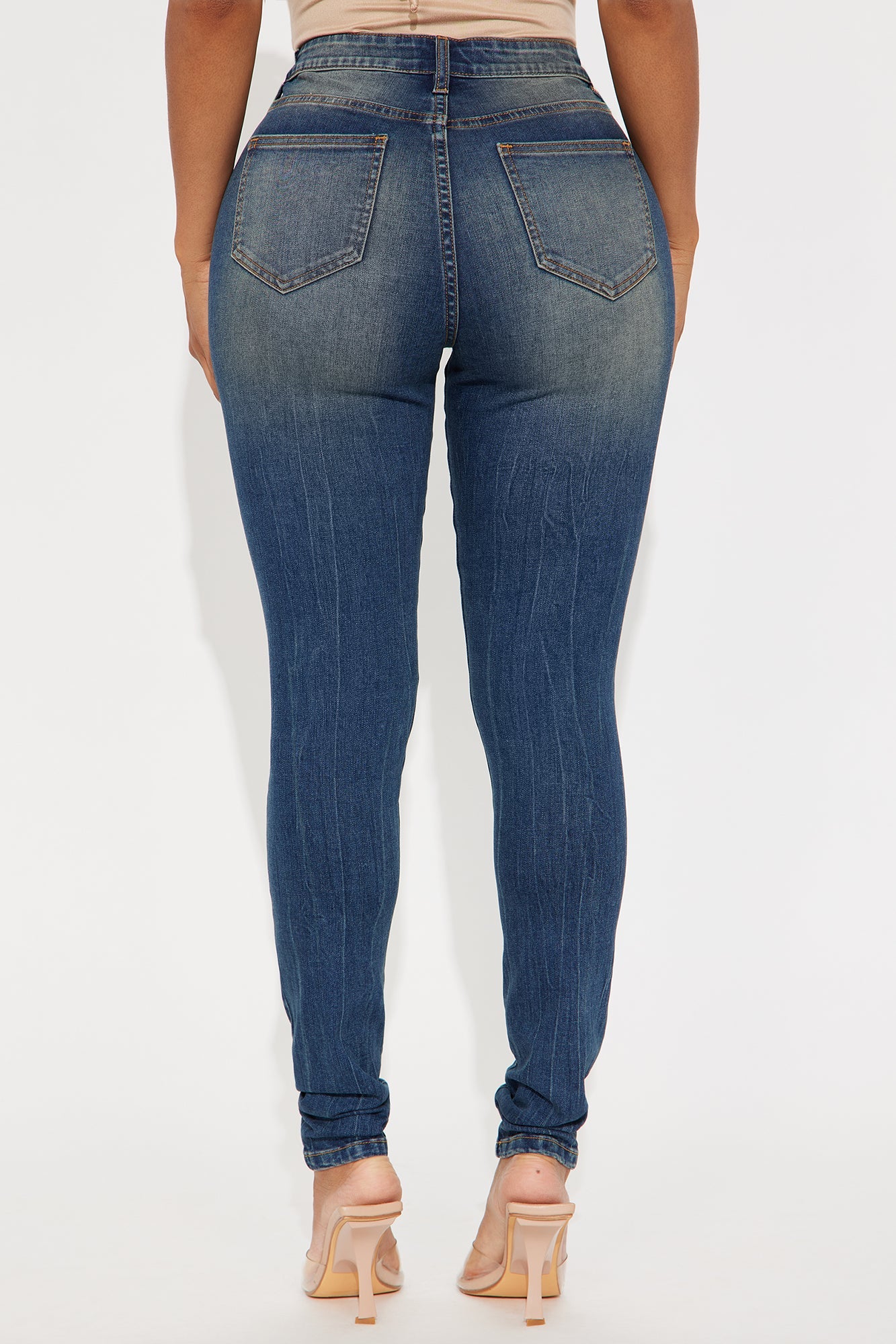 Tall Kelly Ripped Tinted Stretch Skinny Jeans - Dark Denim