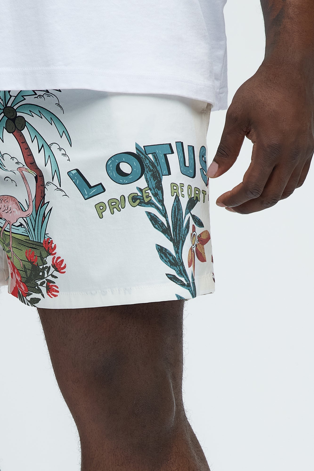 Miami Tropical Swim Trunk - Off White/combo