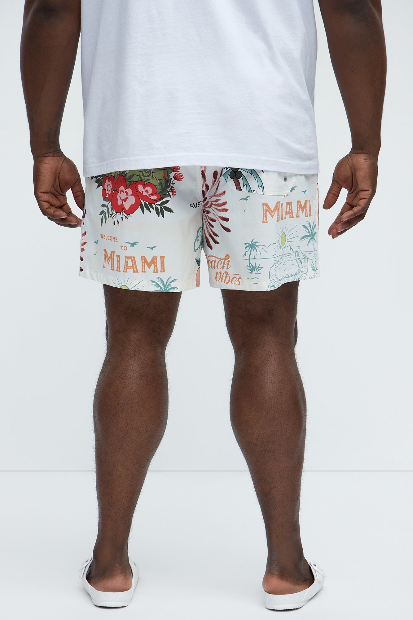Miami Tropical Swim Trunk - Off White/combo