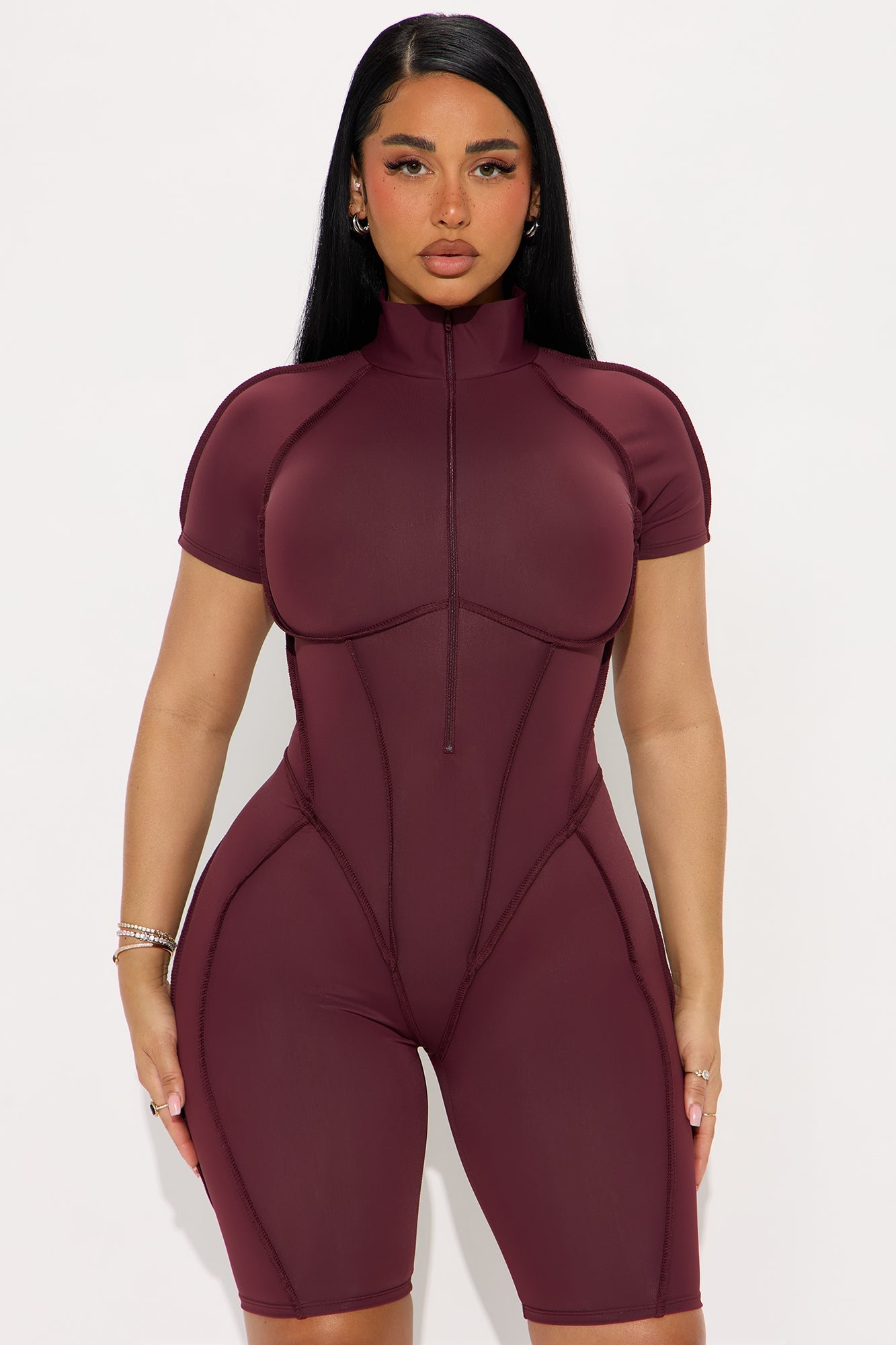 On The Daily Romper - Burgundy
