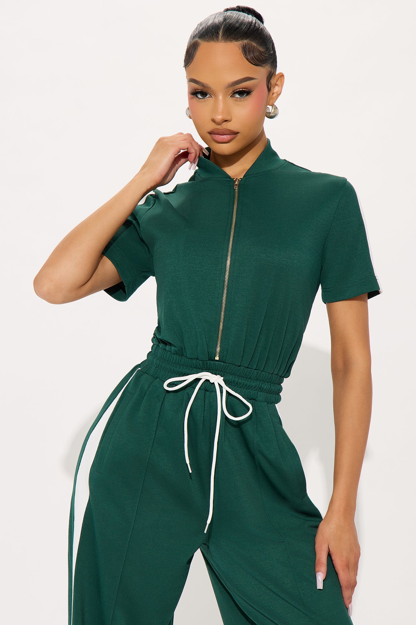 Lianna Short Sleeve Jumpsuit - Hunter
