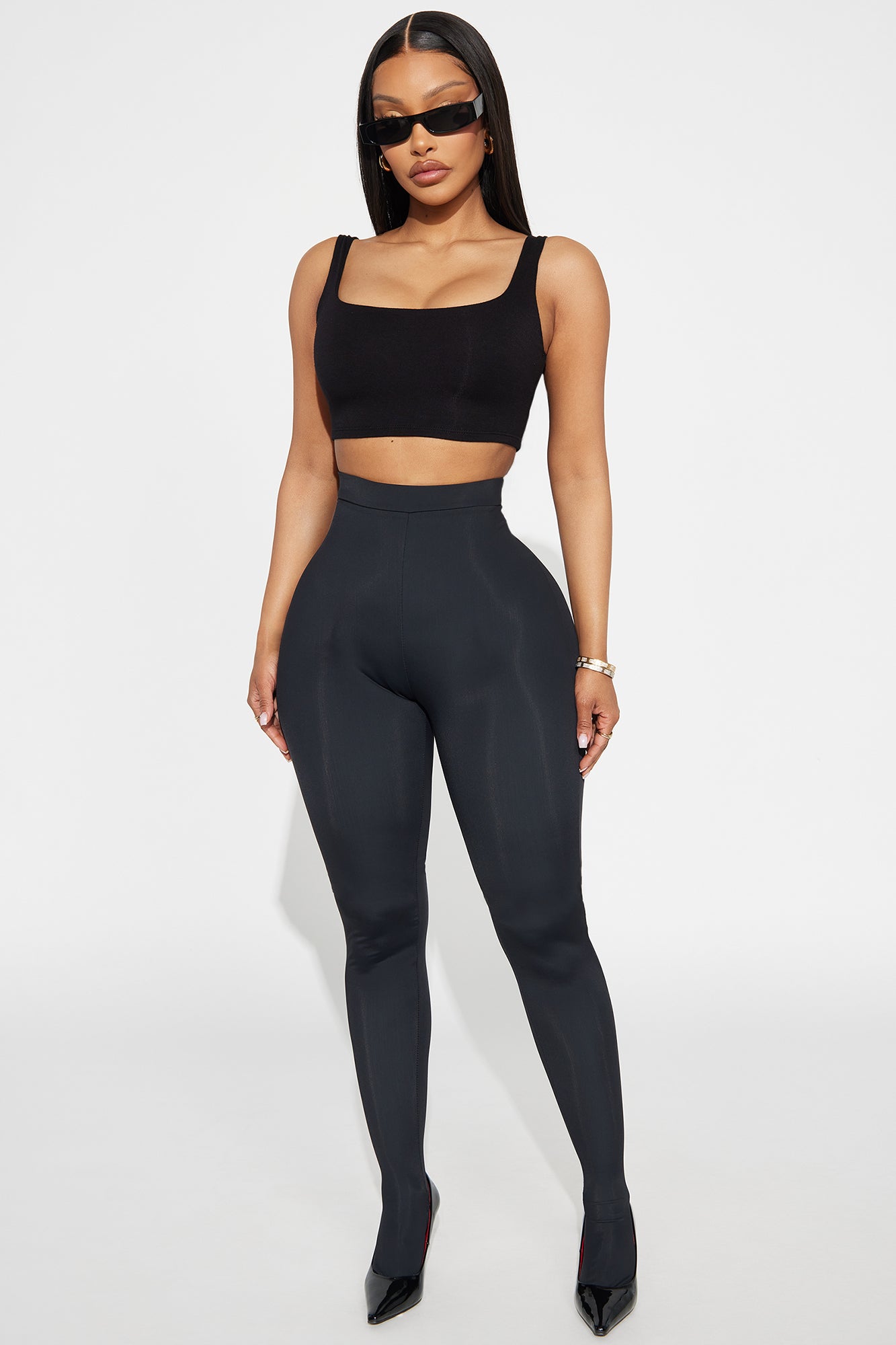 Kalani High Rise Footed Legging - Black