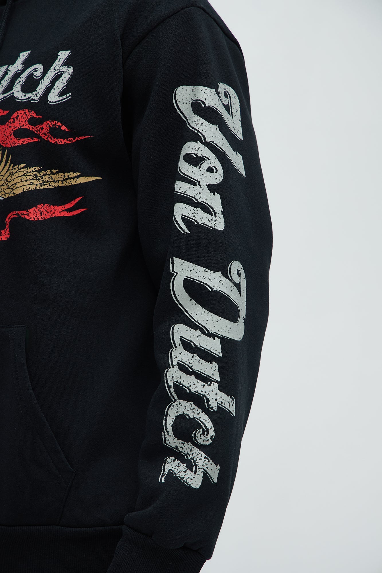 Von Dutch Fire Zip Hoodie - Black