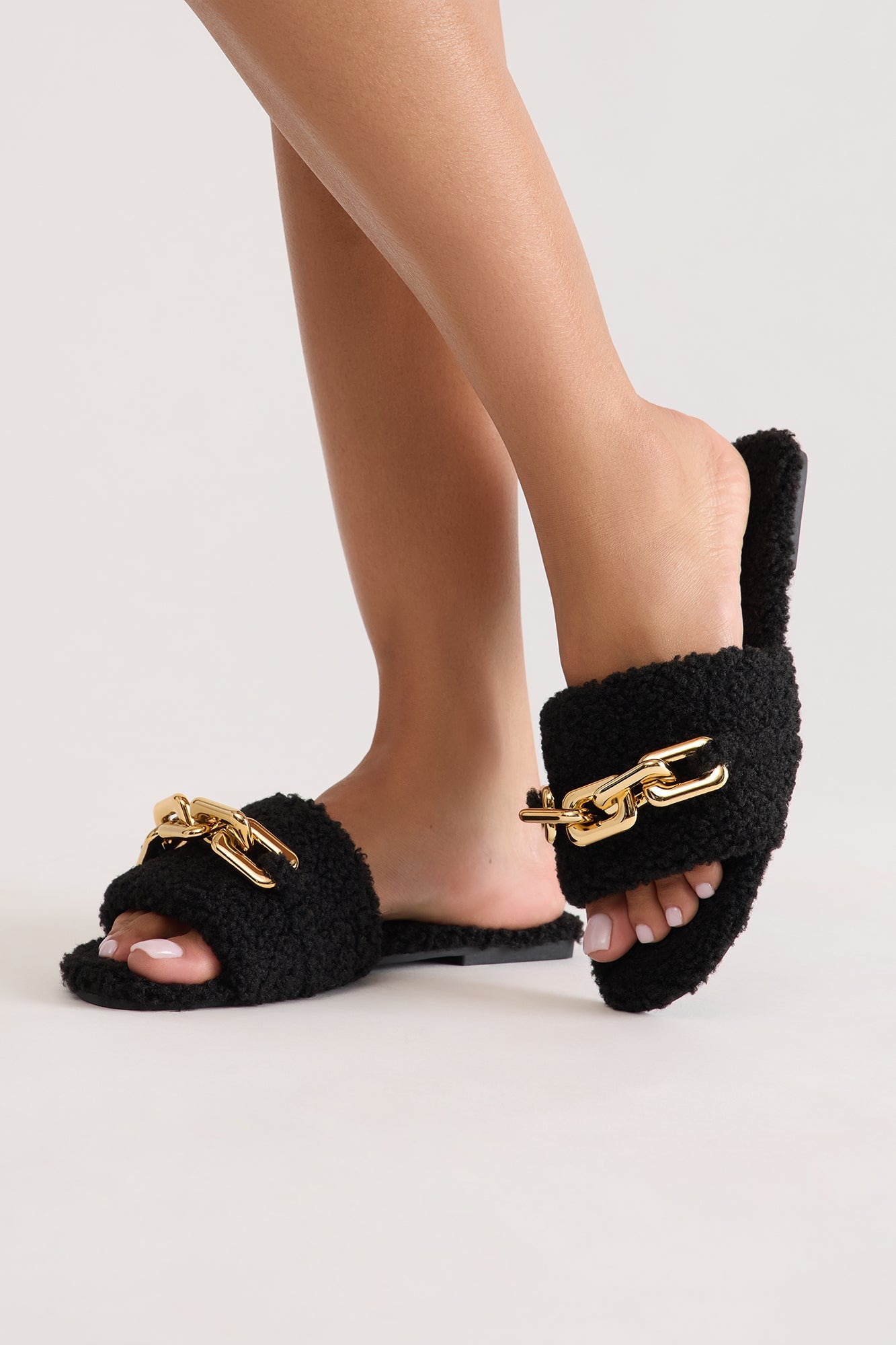 Grady Sherpa Hardware Sandals - Black