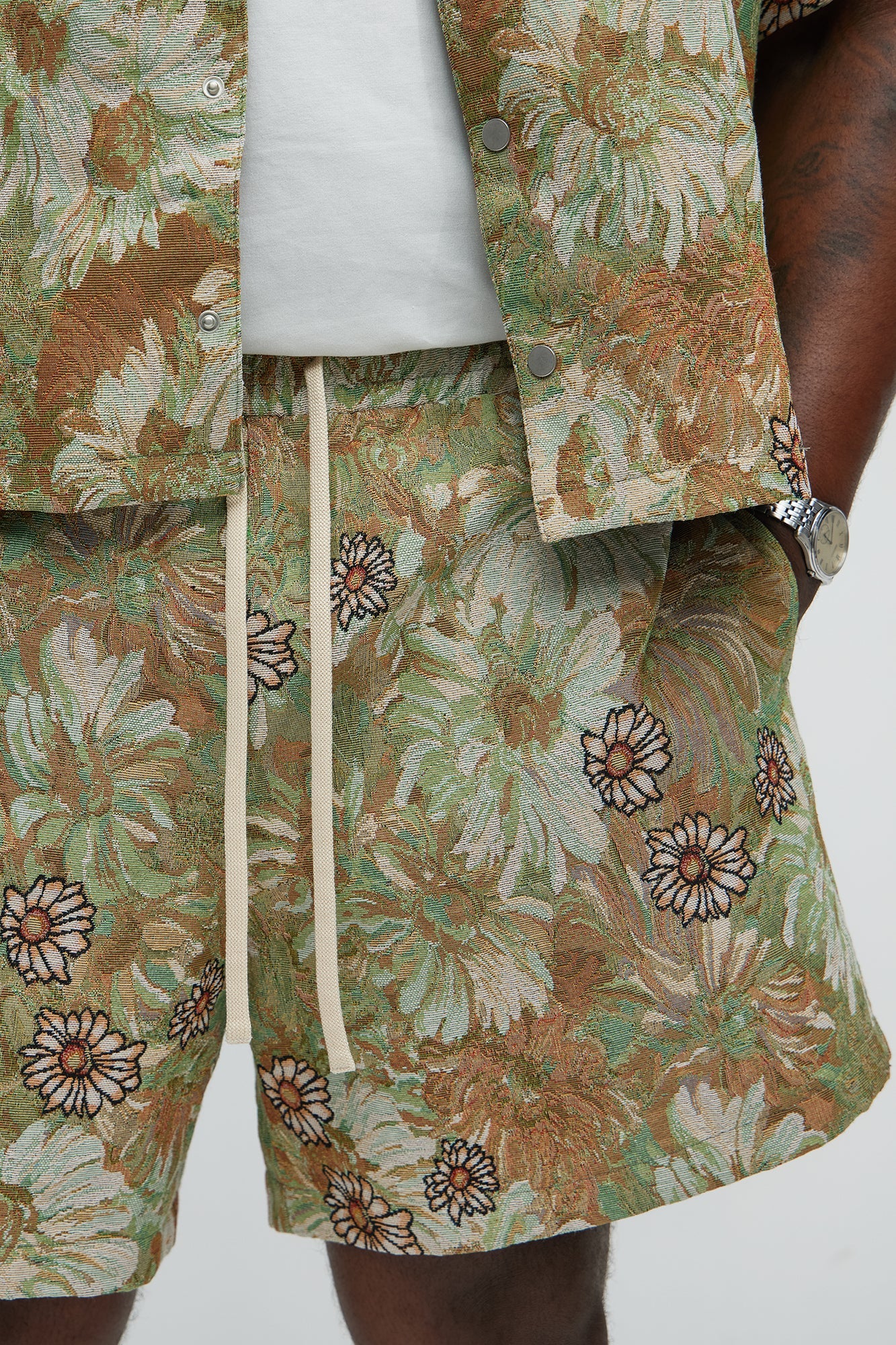 Judas Tapestry Shorts - Green/combo