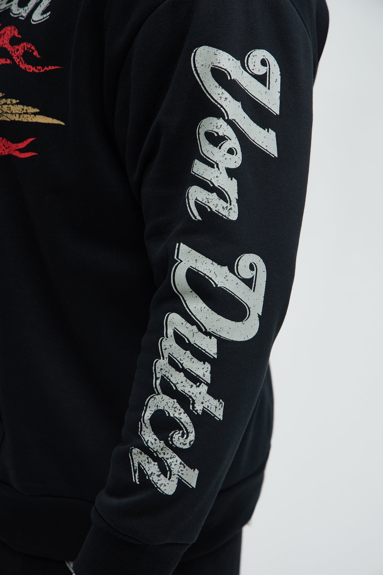 Von Dutch Fire Zip Hoodie - Black