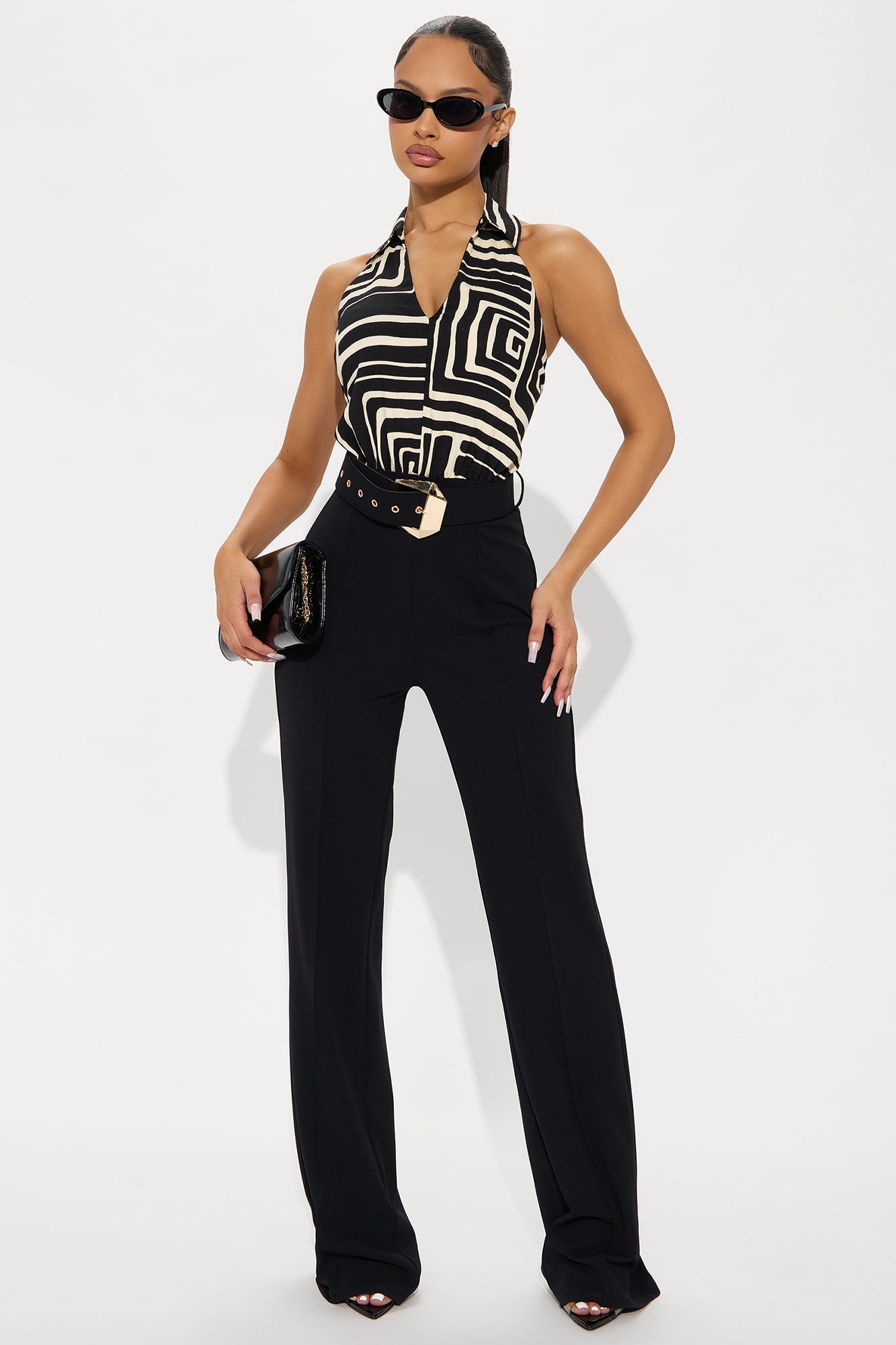 Keep It Classy Jumpsuit - Black/combo