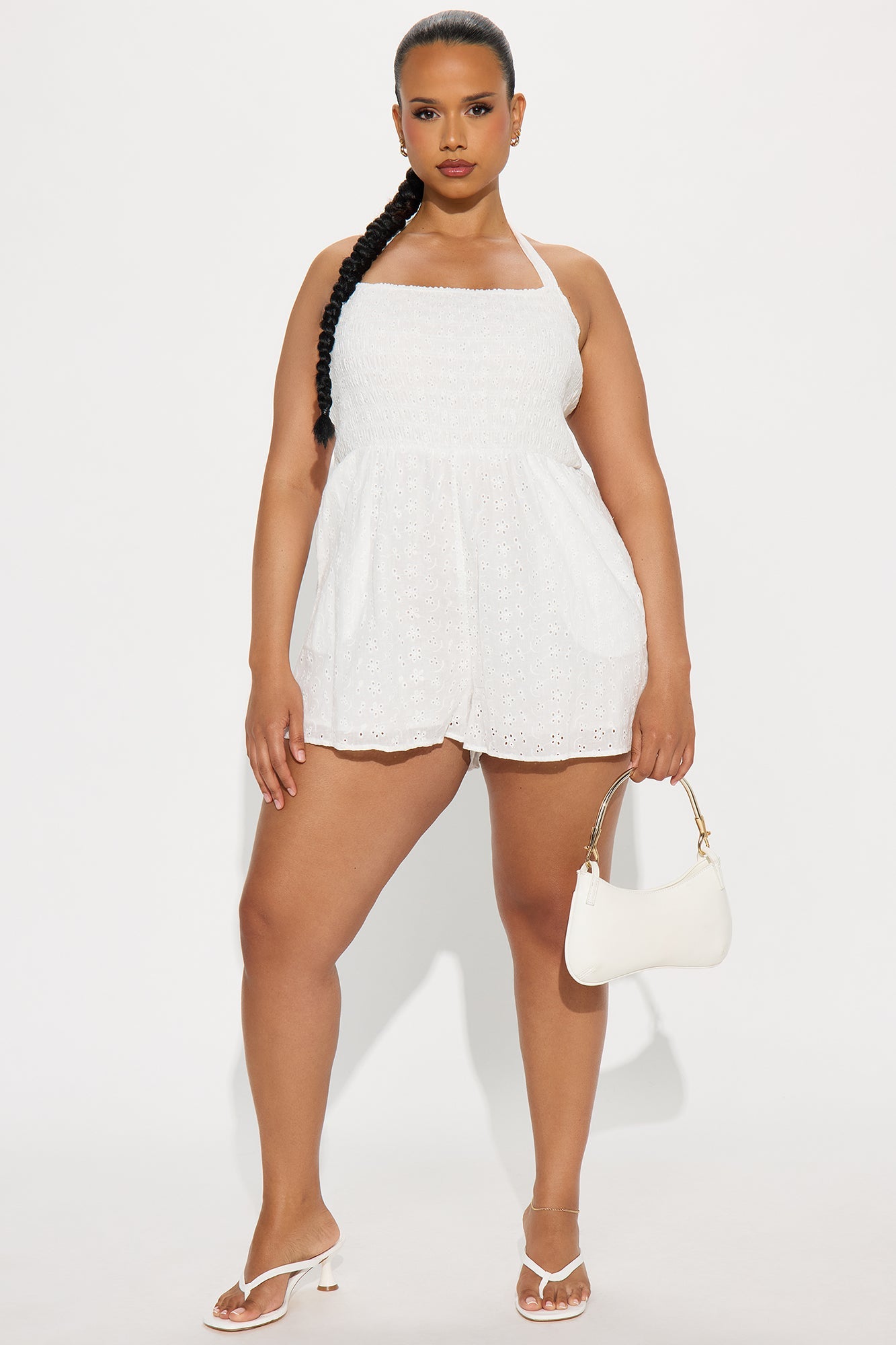 Feeling Girly Romper - White