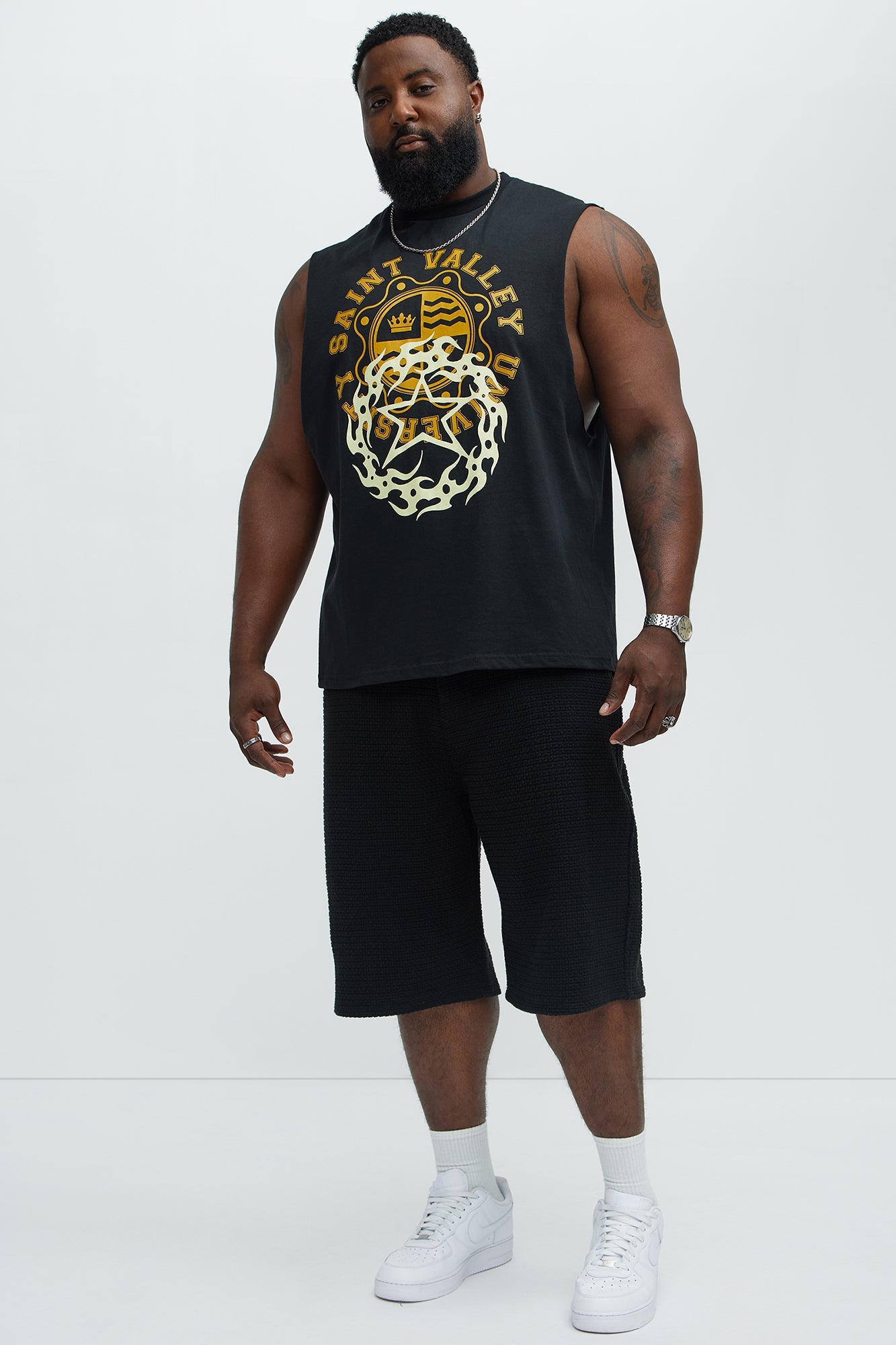 Saint Valley Crest Muscle Tee - Black