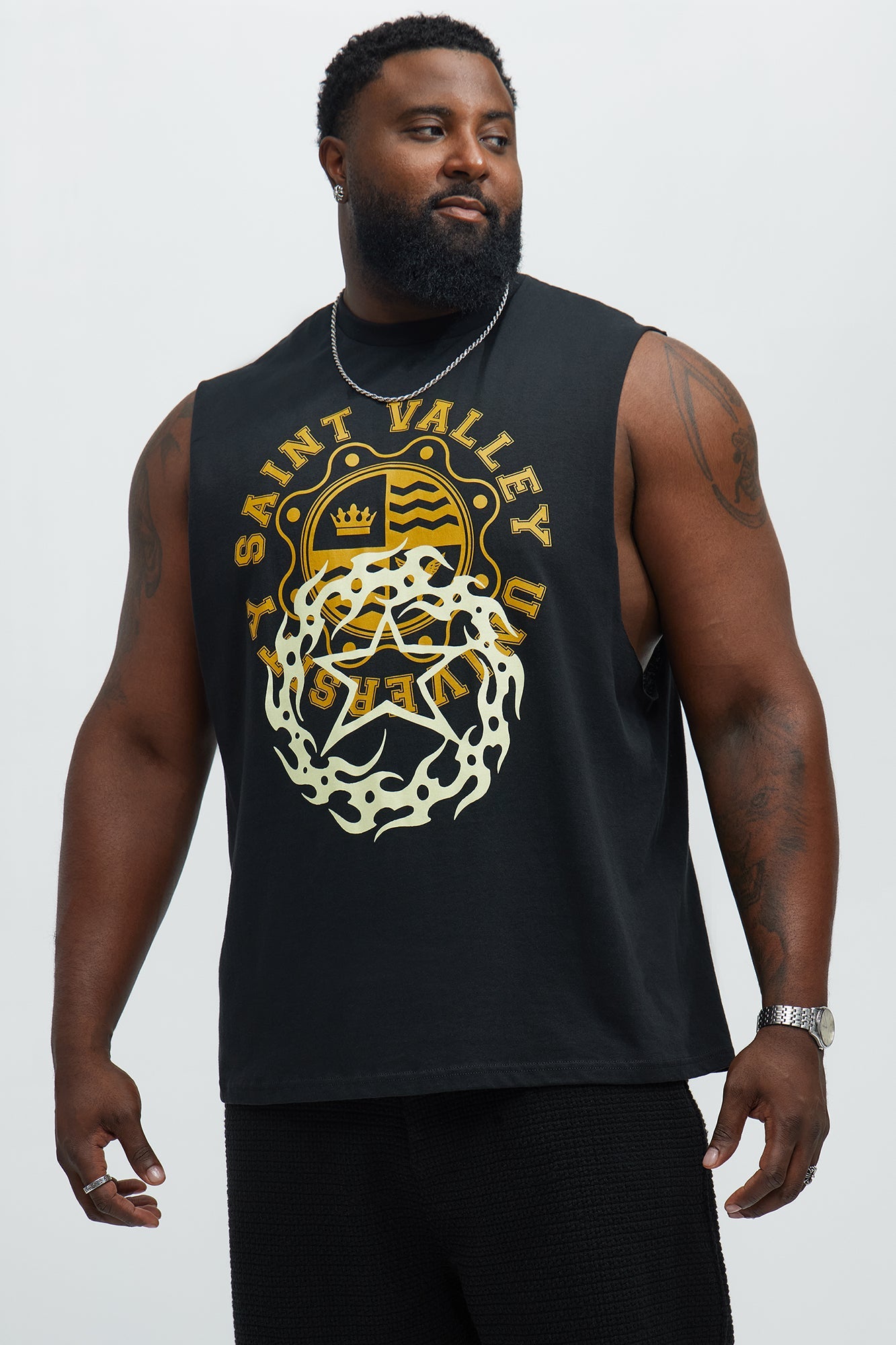 Saint Valley Crest Muscle Tee - Black