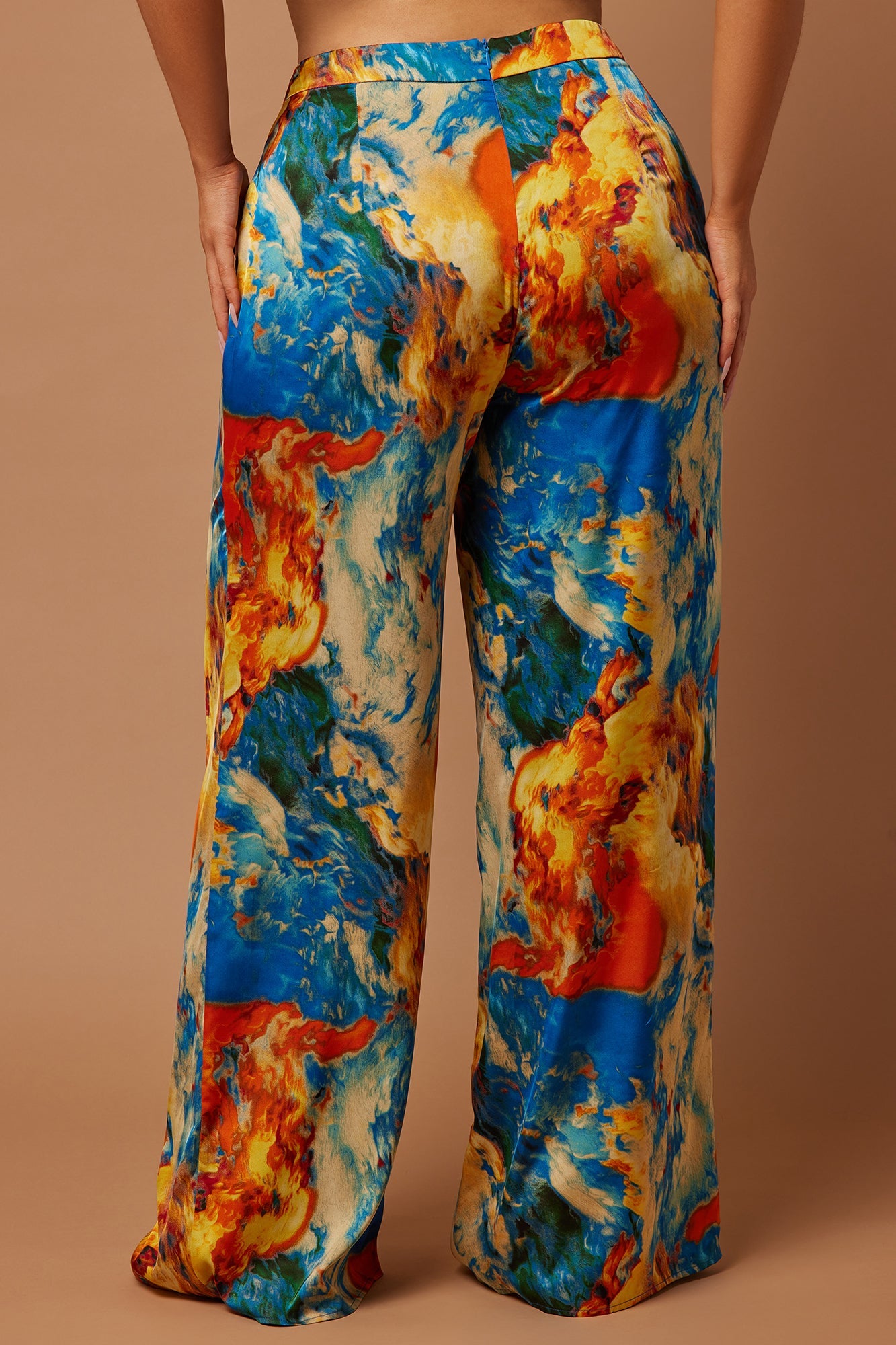 Sadie Wide Leg Pant - Royal/combo