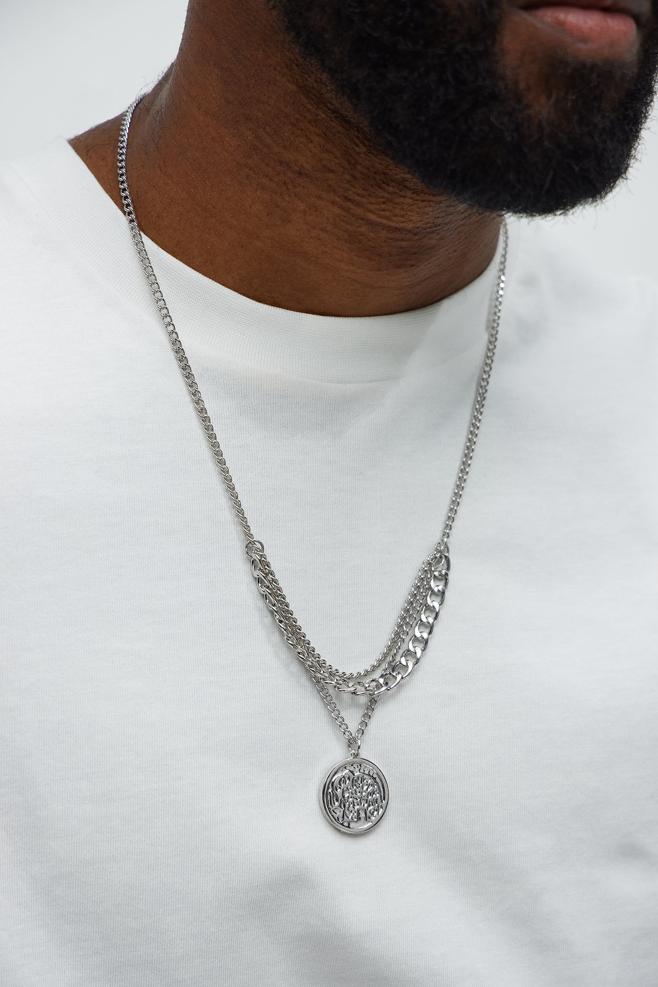 Stewart Stacked Necklace - Silver