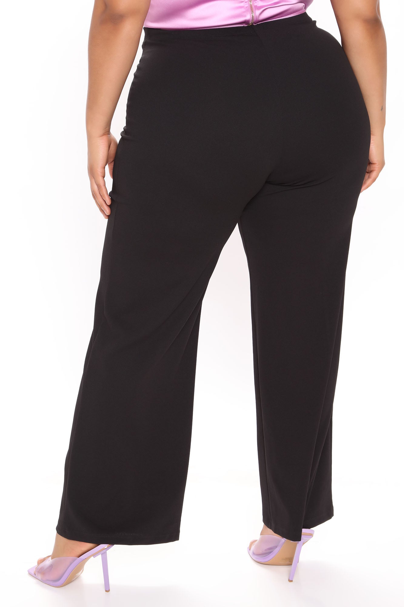 Office Crush Rhinestone Pant - Black