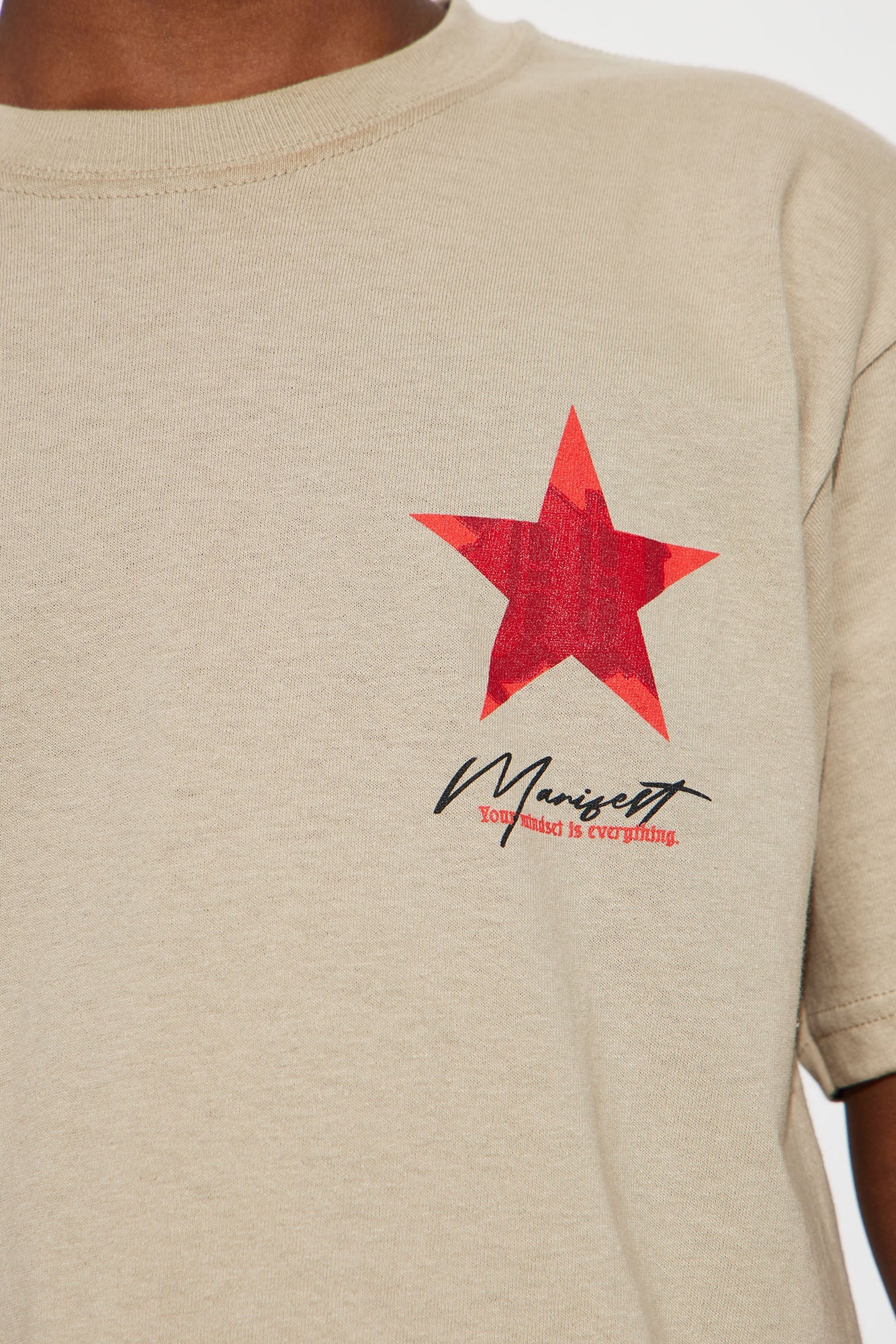 Mini Manifest Your Best Short Sleeve Front/Back Tee - Sand