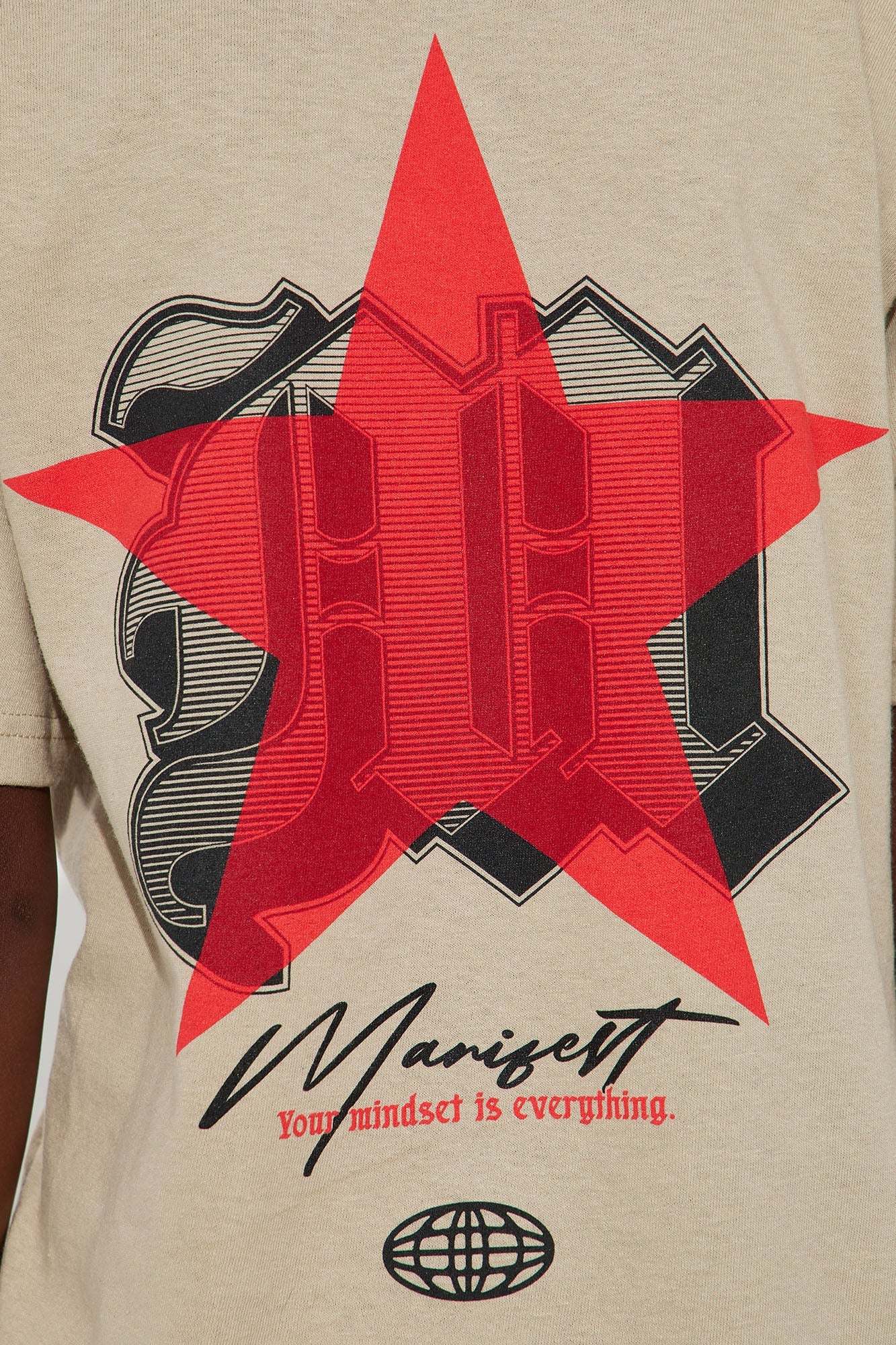 Mini Manifest Your Best Short Sleeve Front/Back Tee - Sand