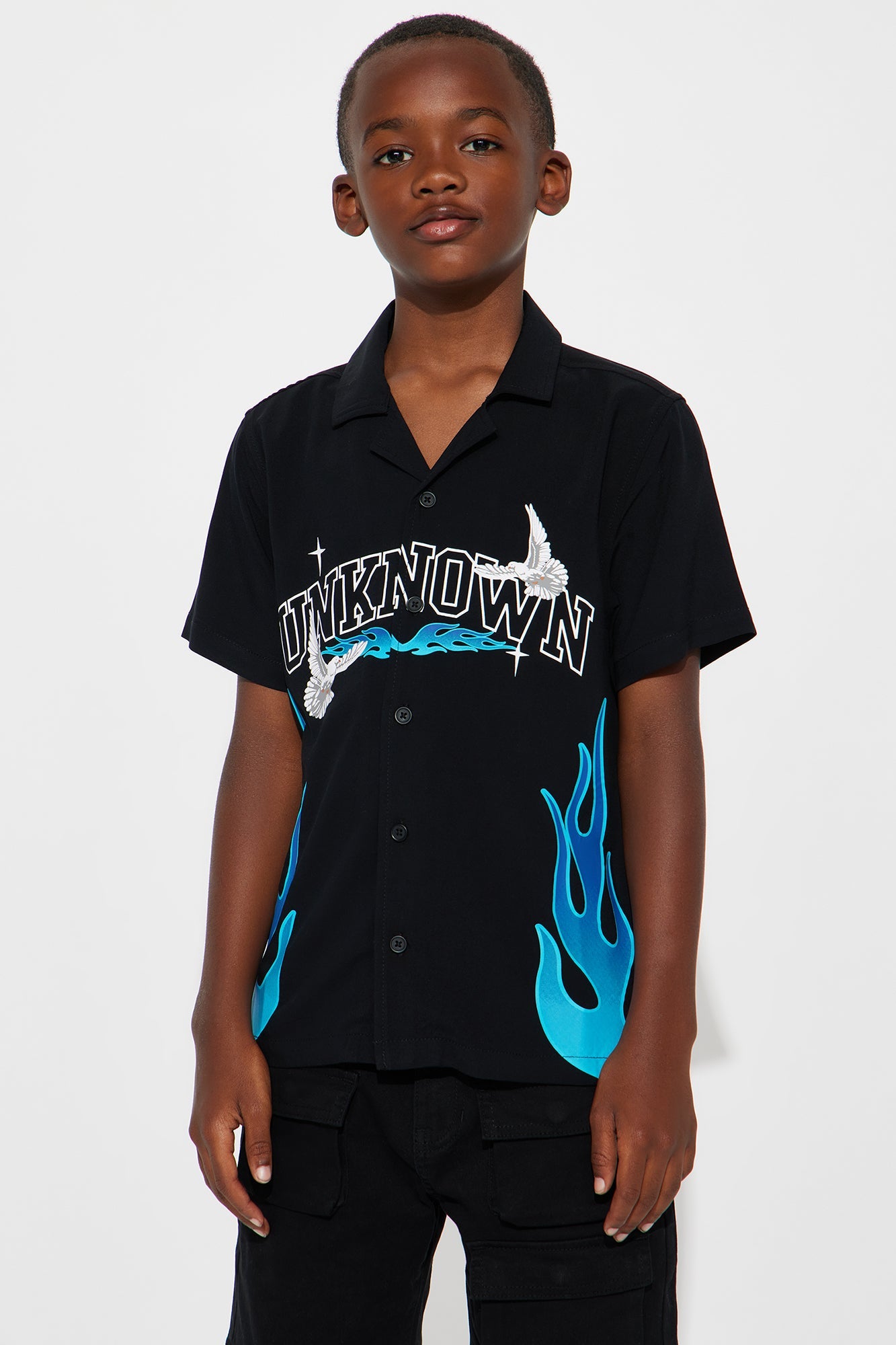 Mini Unknown Rayon Shirt - Black