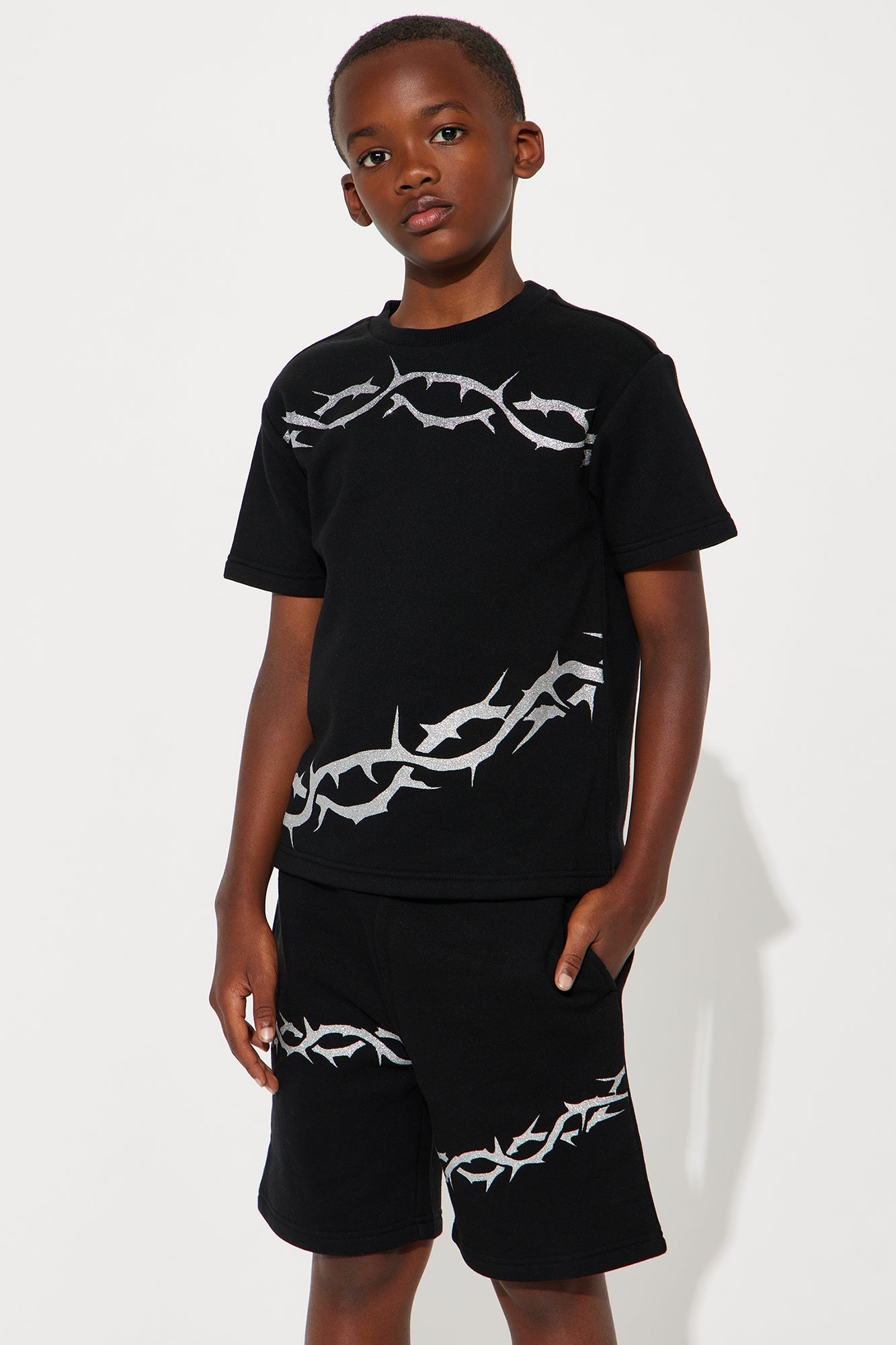 Mini Tyson Barbed Wire Short Sleeve Tee - Black