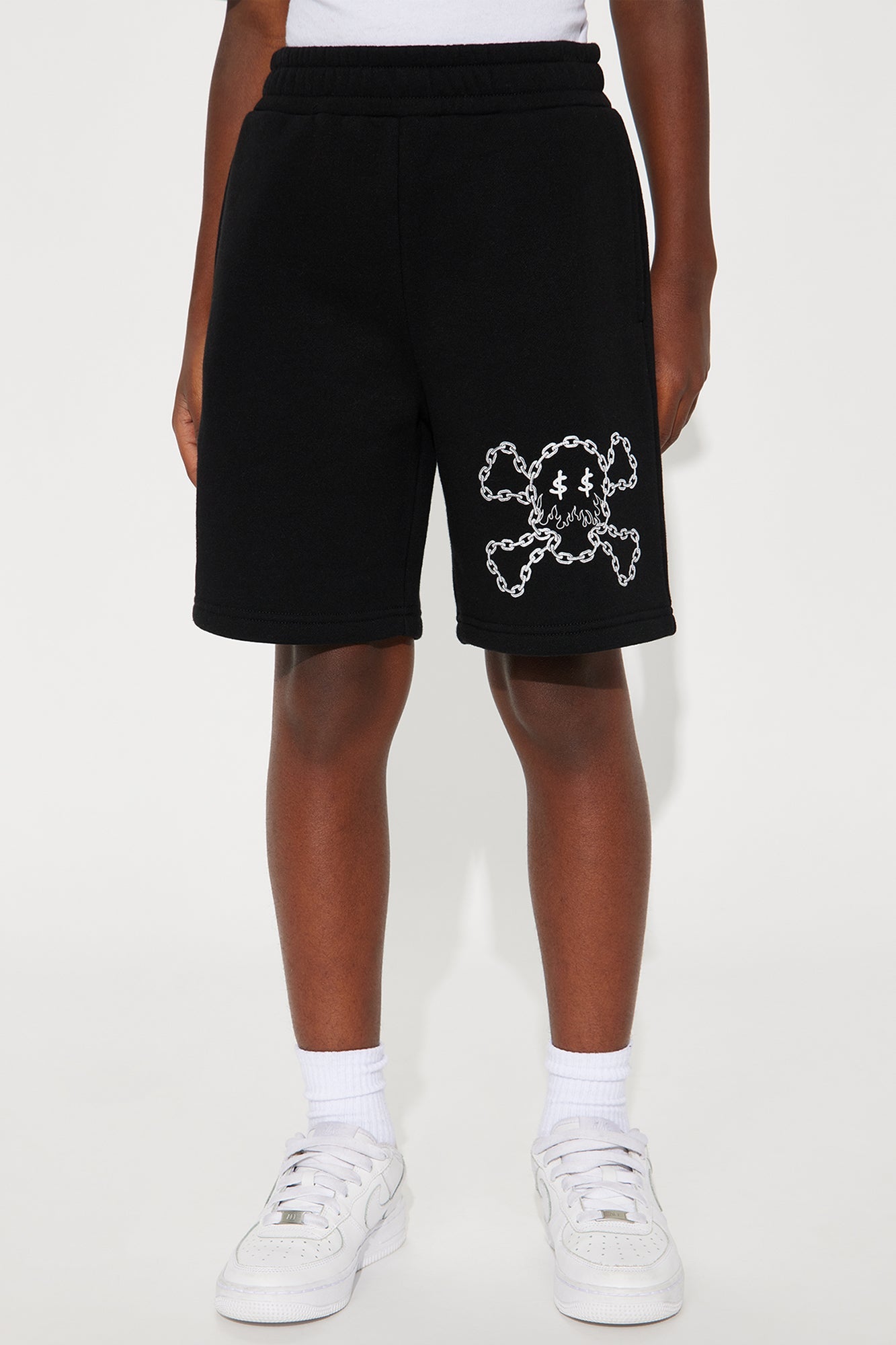 Mini Tyson Chained To The Money Relaxed Sweatshorts - Black