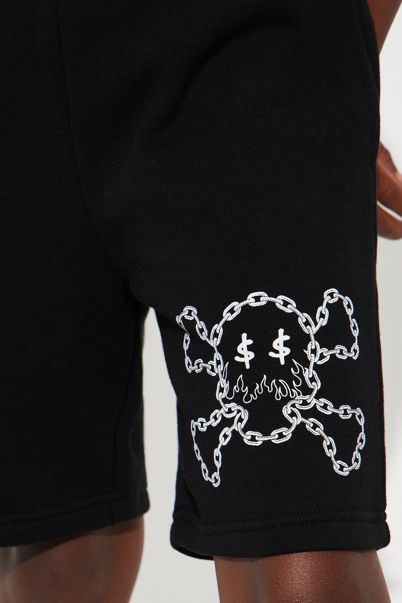Mini Tyson Chained To The Money Relaxed Sweatshorts - Black