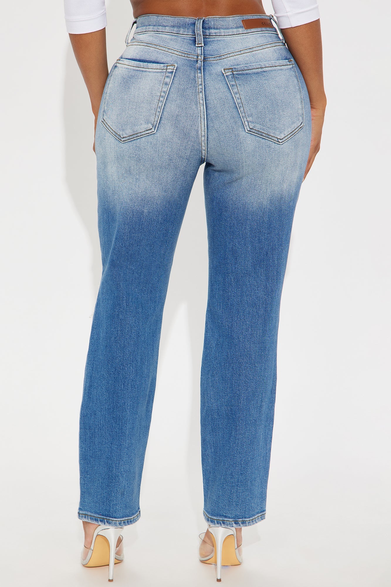 All Access Ripped Straight Leg Jeans - Medium Wash