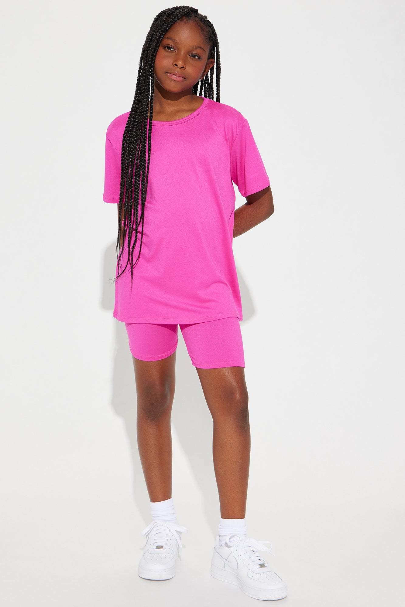 Mini Weekend Vibes Short Set II - Fuchsia