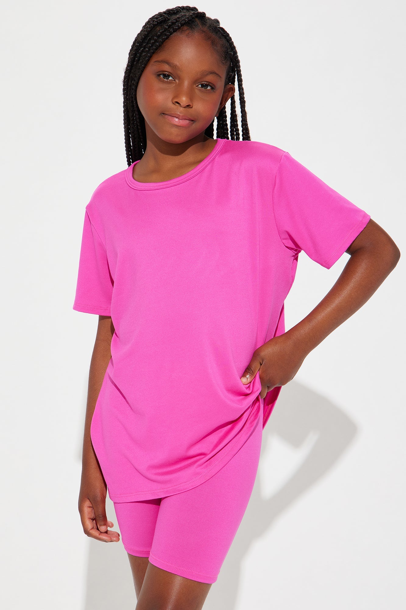 Mini Weekend Vibes Short Set II - Fuchsia