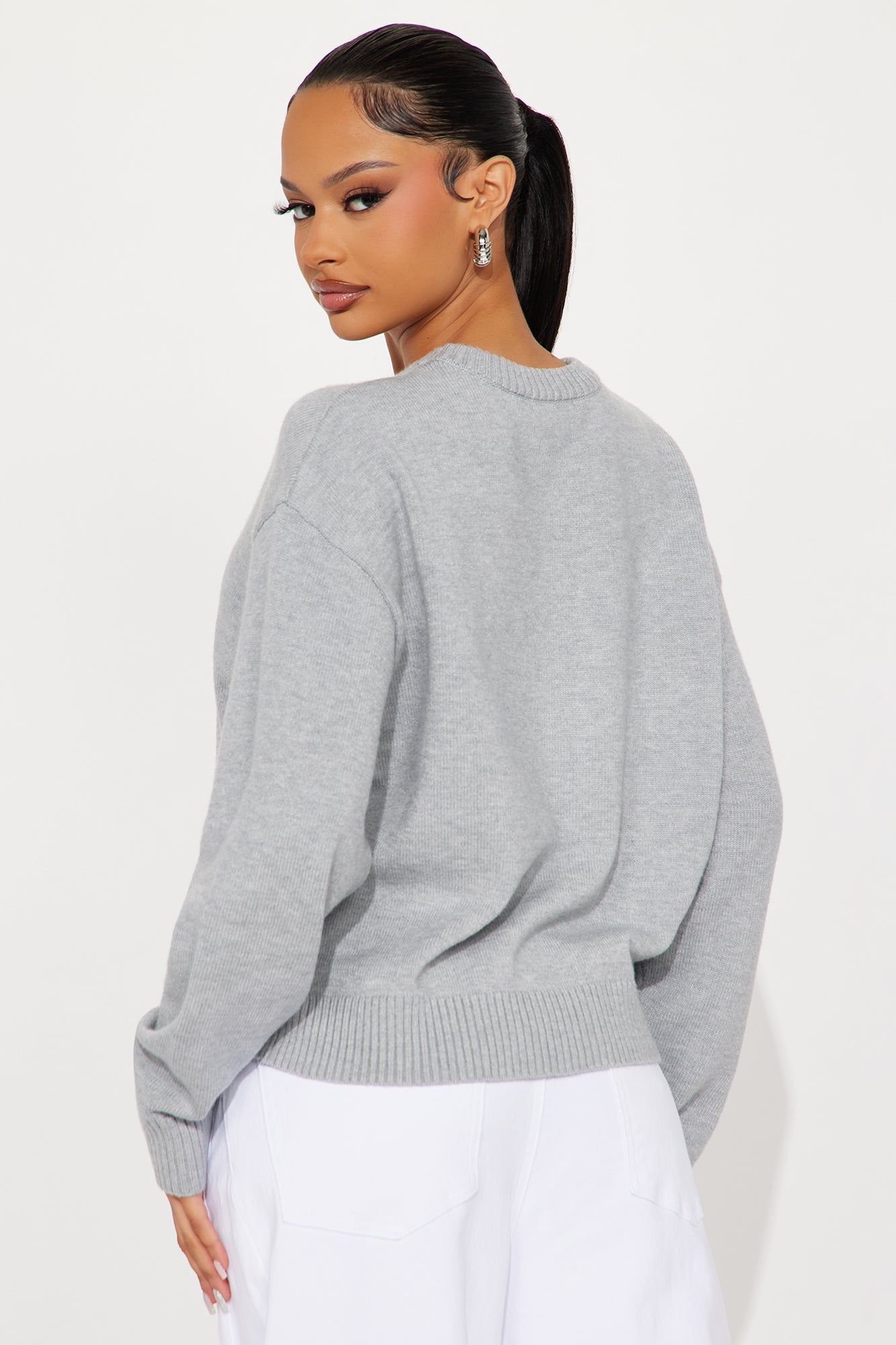 I Heart Teddy Bear USA Pullover Sweater - Grey/combo